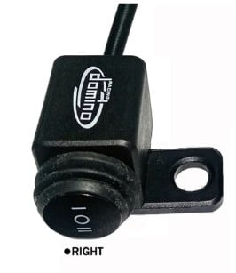 Dirt Racing Mini Driving Light Switch Mounts on Mirror Mount