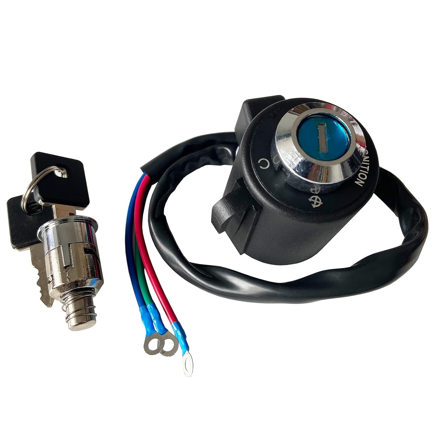 Dirt Racing 3 Wire Ignition Switch Lock Set with 2 Keys 1995-2003 Harley Davidson Sportster Xl 883 1200 X48 72v