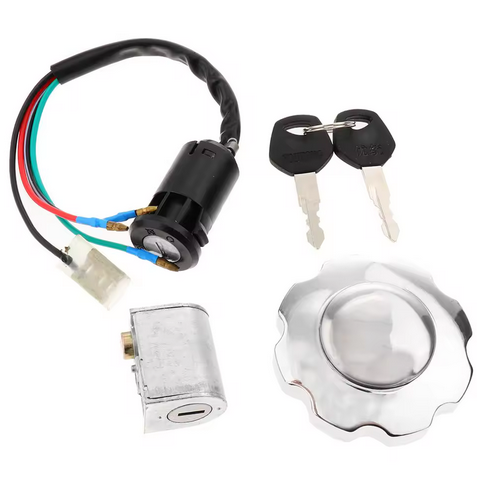 Dirt Racing Ignition Switch 4 Wires Fuel Cap Honda Nc Pa Mt 50 H100 CG110 Cg Cb XL 125 35100-147-671