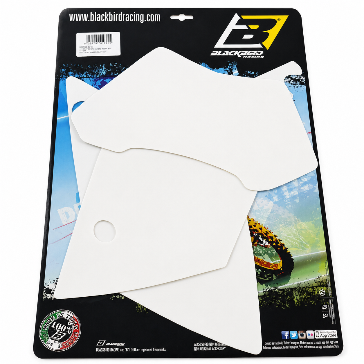 Blackbird Graphics 05-07 Ktm EXC White Pre Cut Backgrounds, Blackbird 3513/10