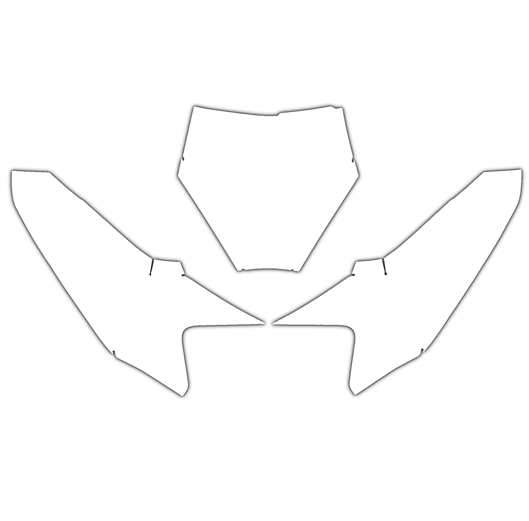 Blackbird Graphics Ktm SX 50 24-25 White Backgrounds, Blackbird 3532/10
