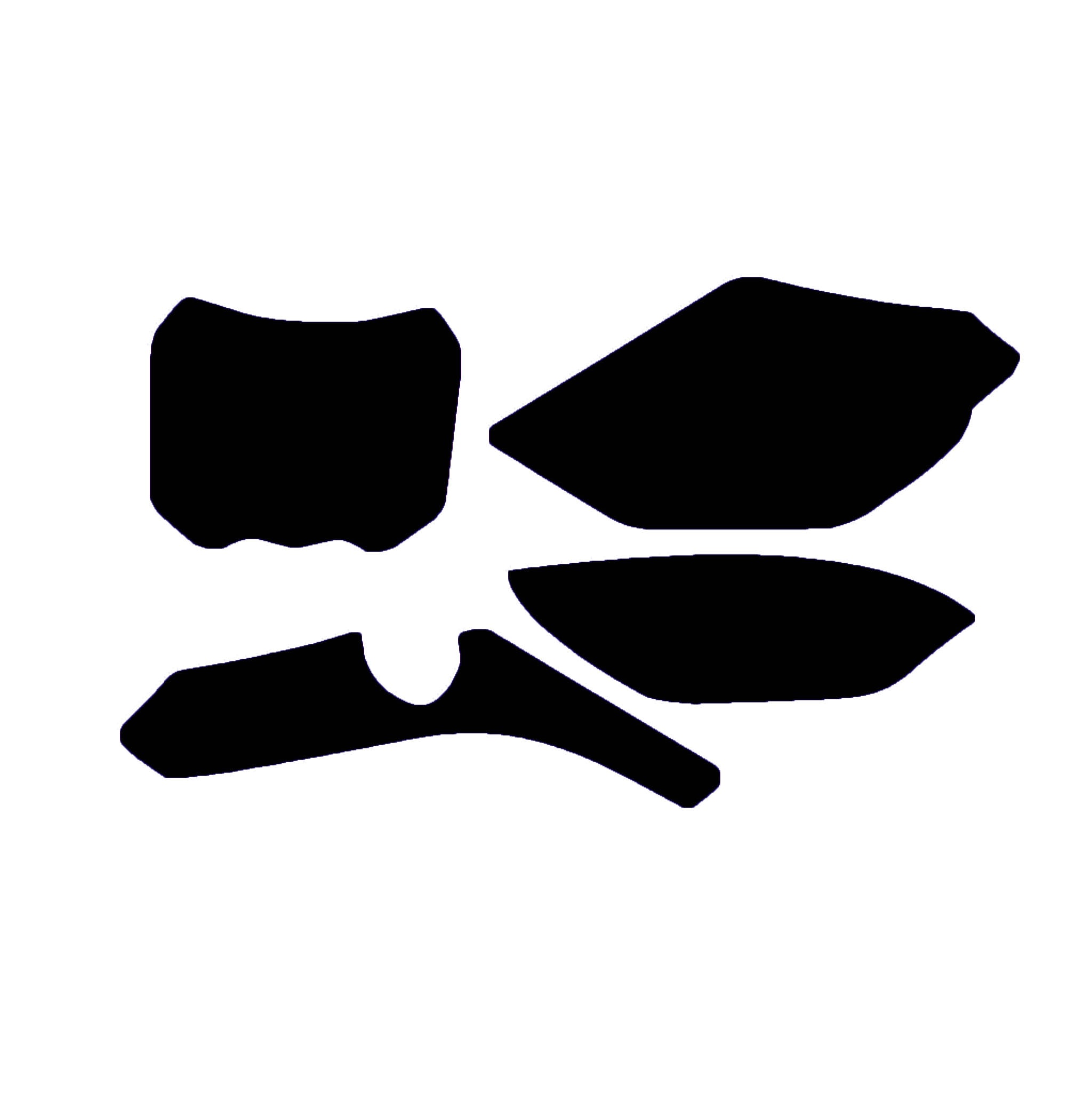 Blackbird Graphics Tm 4-stroke MX 450-530 2022-25 Pre Cuts, Blackbird 3818/20 Black, Number Board Backgrounds