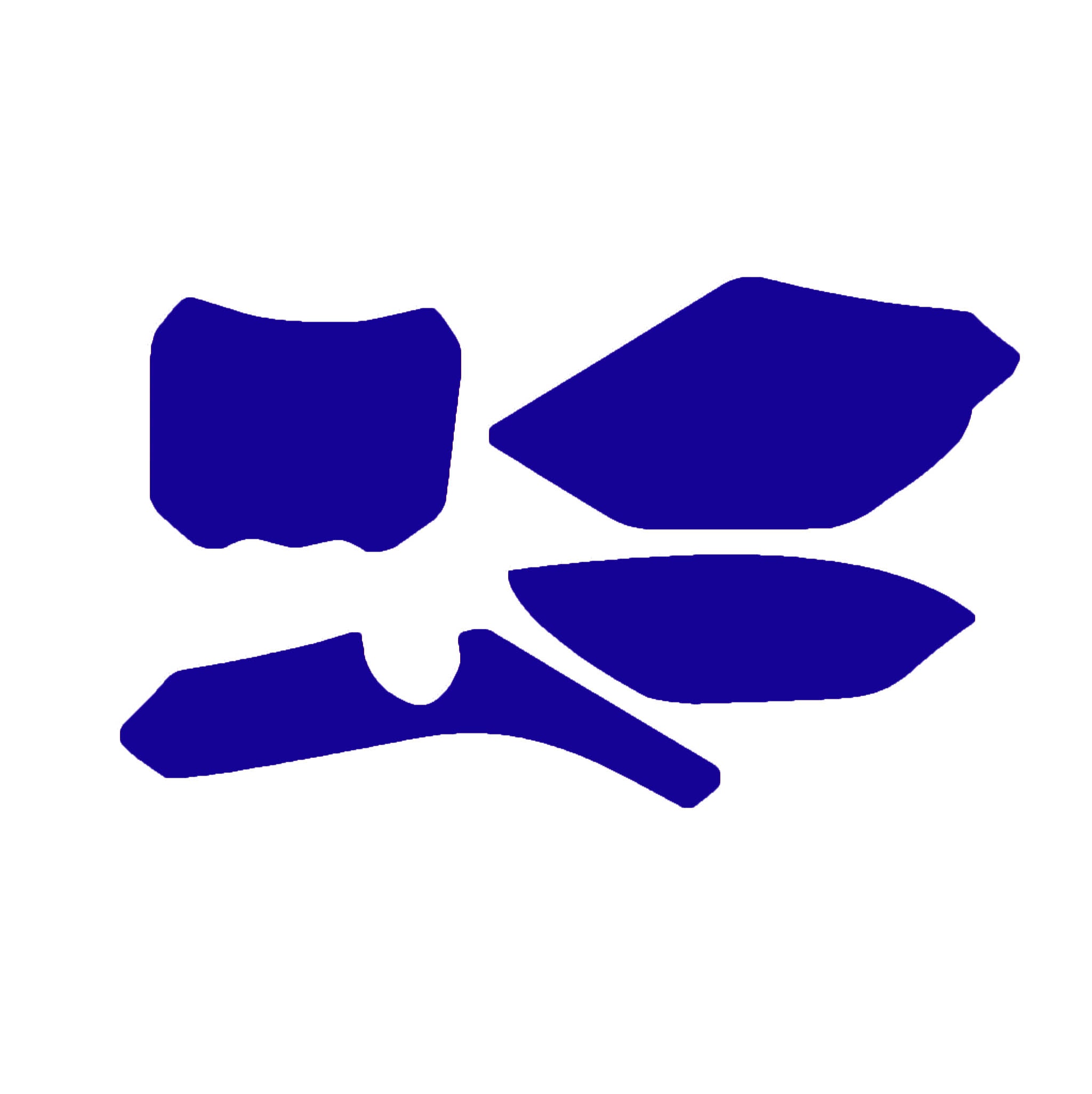 Blackbird Graphics Tm 4-stroke MX 450-530 2022-25 Pre Cuts, Blackbird 3818/70 Blue, Number Board Backgrounds