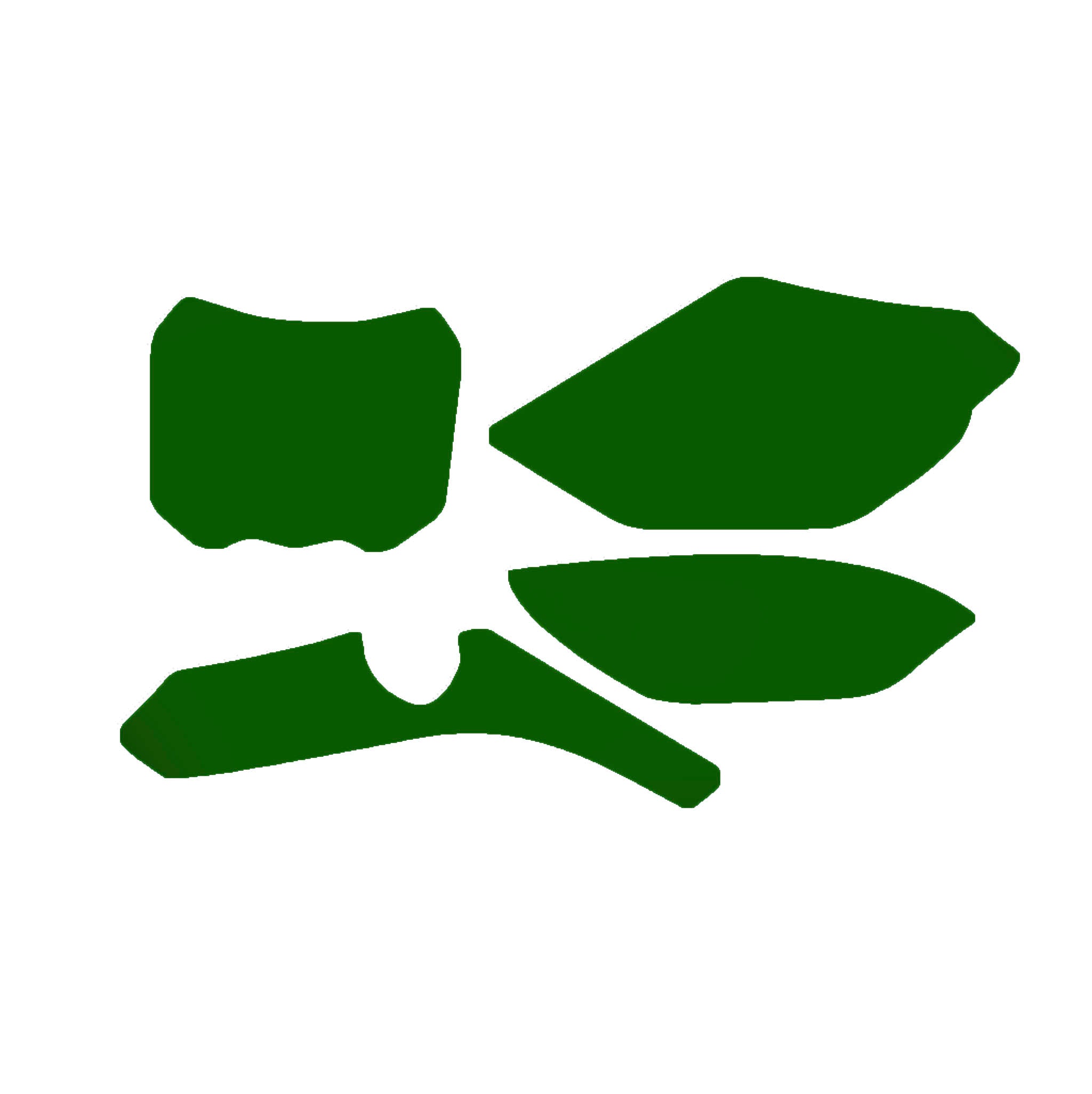 Blackbird Graphics Tm 4-stroke MX 450-530 2022-25, Blackbird 3818/30 Green, Number Board Backgrounds