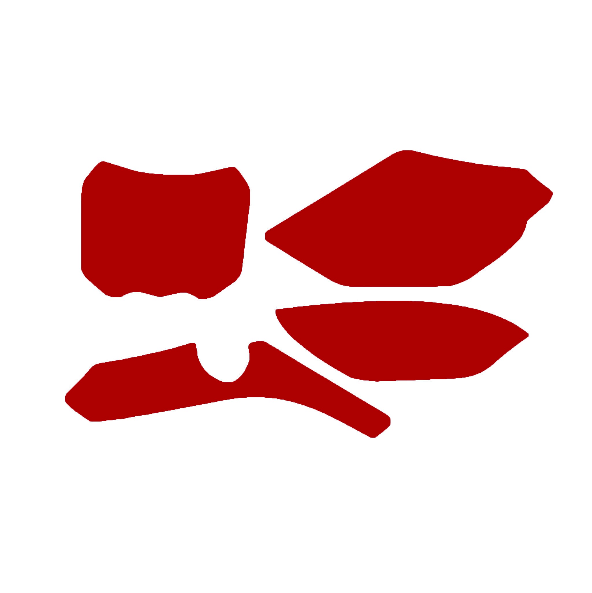 Blackbird Graphics Tm 4-stroke MX 450-530 2022-25 Pre Cuts, Blackbird 3818/60 Red, Number Board Backgrounds