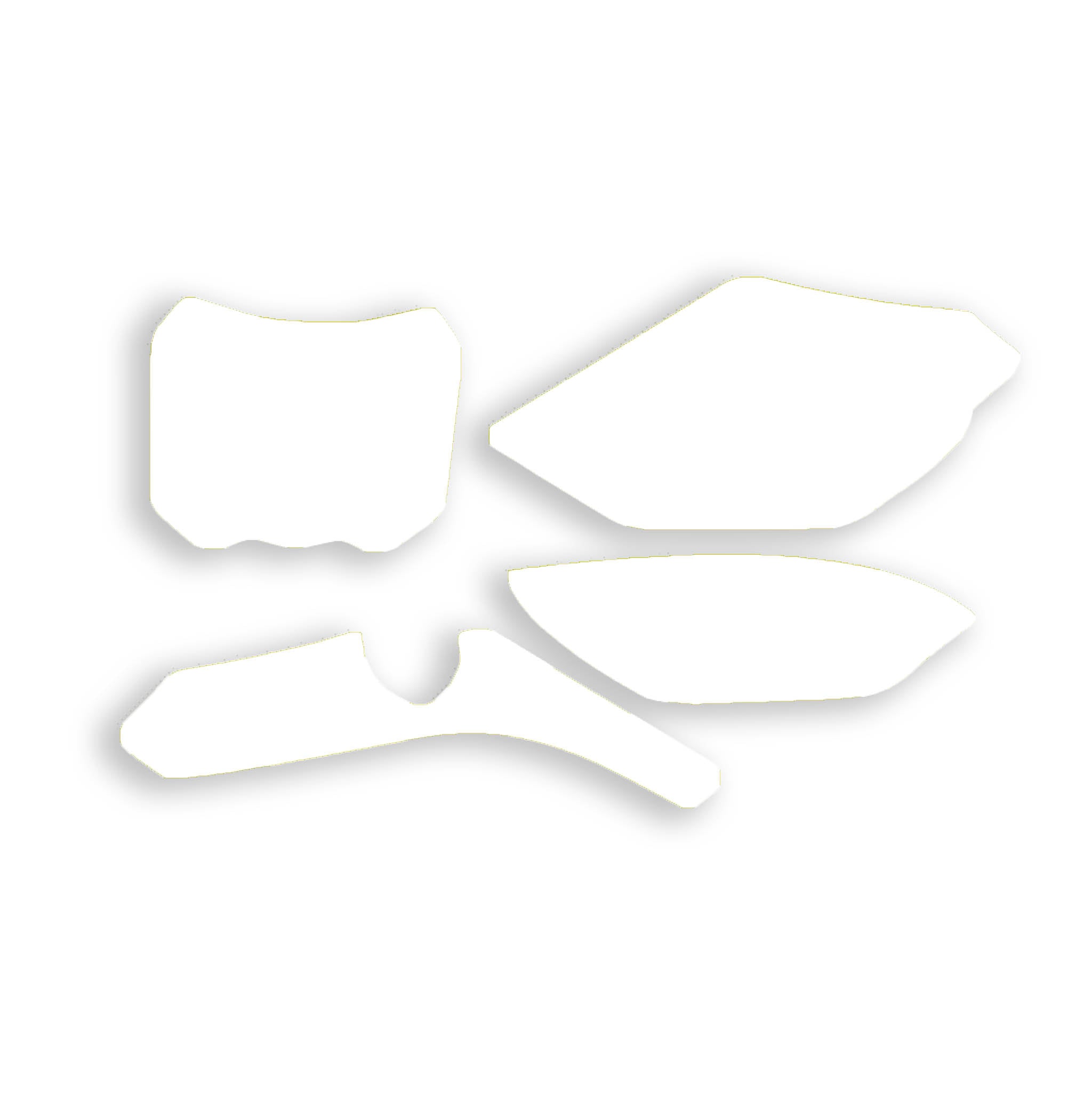 Blackbird Graphics Tm 4-stroke MX 450-530 2022-25 Pre Cuts, Blackbird 3818/10 White, Number Board Backgrounds