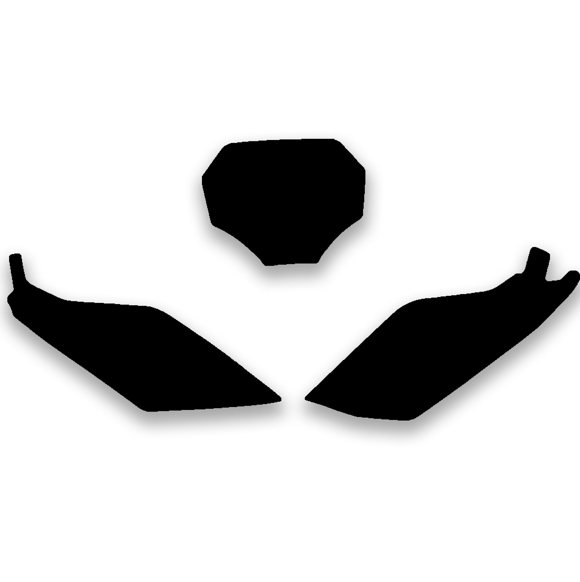 Blackbird Graphics YZ450F 2023 Yamaha Pre Cut, Blackbird 3233/20 Black, Number Board Backgrounds