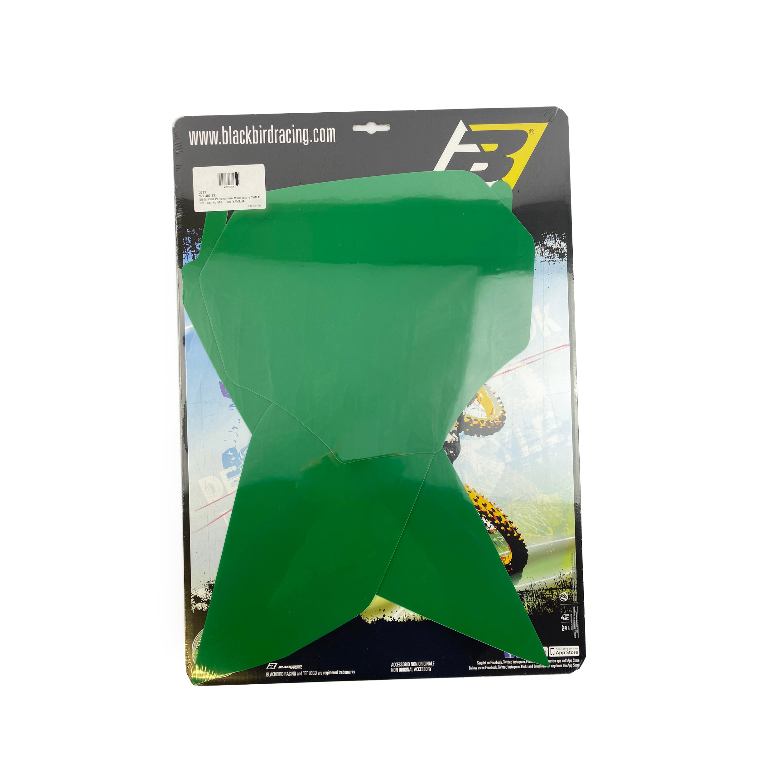 Blackbird Graphics YZ450F 2023 Yamaha Pre Cut, Blackbird 3233/30 Green, Number Board Backgrounds