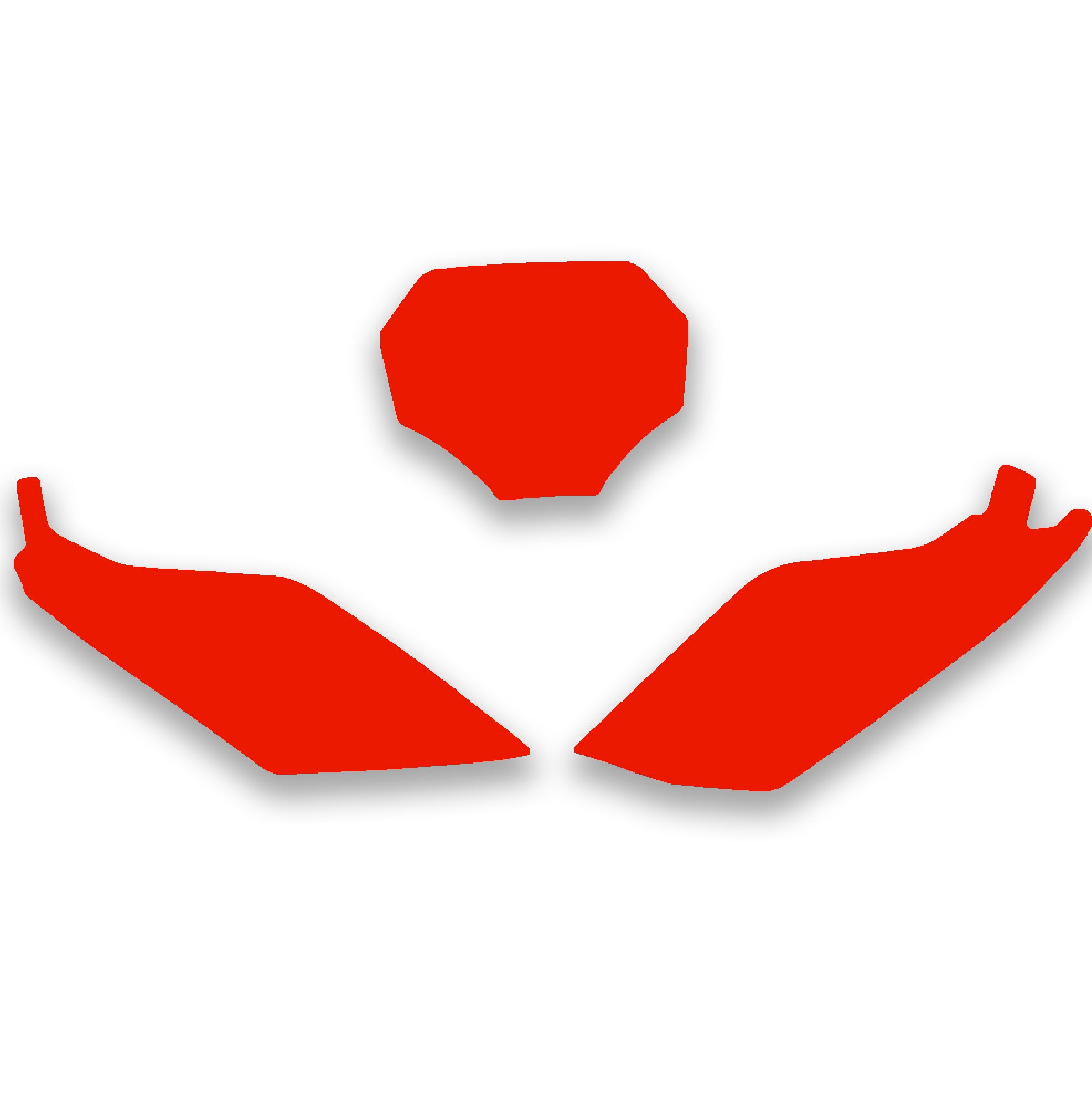 Blackbird Graphics YZ450F 2023 Yamaha Pre Cut, Blackbird 3233/60 Red, Number Board Backgrounds