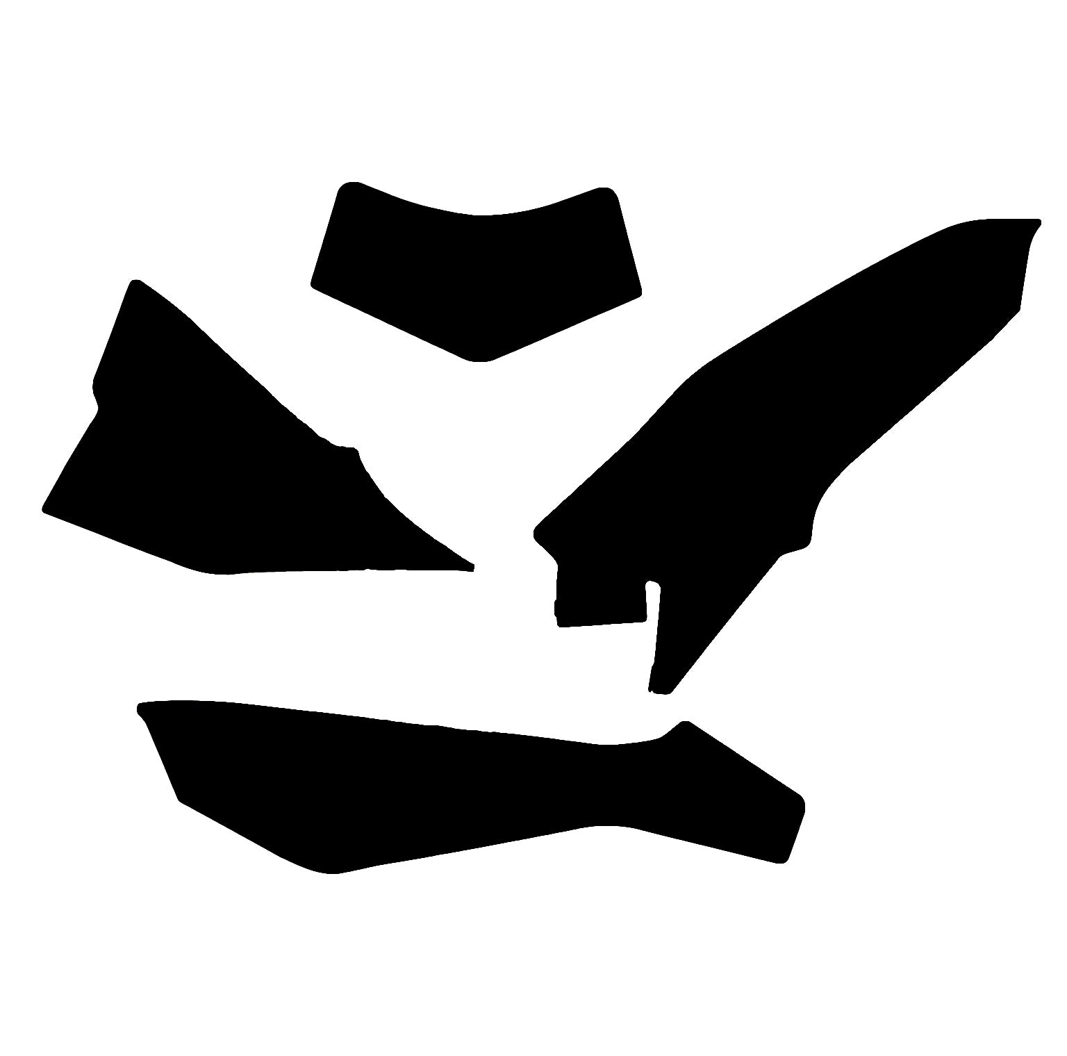 Blackbird Graphics KTM EXC 2024 Pre Cut, Blackbird 3531/20 Black Number Board Backgrounds