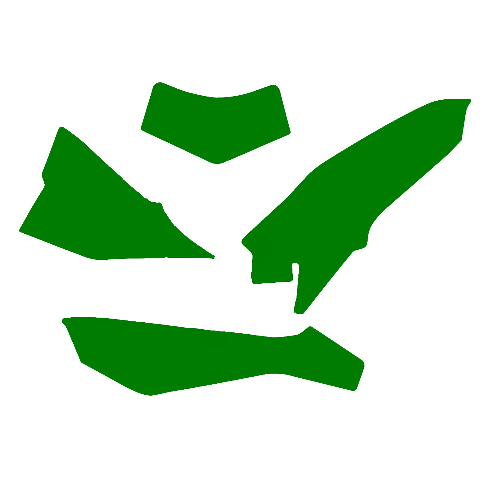 Blackbird Graphics KTM EXC 2024 Pre Cut, Blackbird 3531/30 Green Number Board Backgrounds