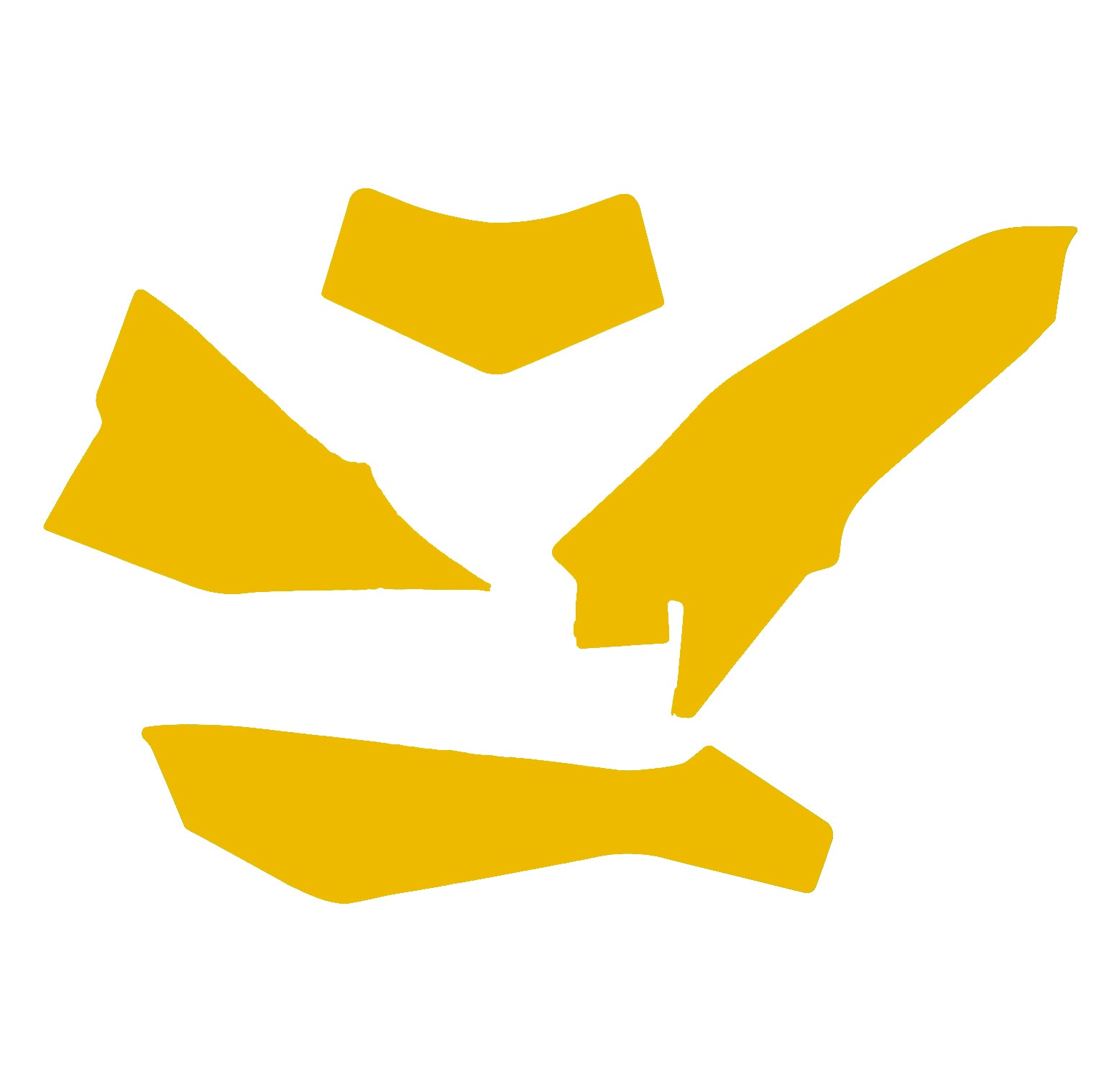 Blackbird Graphics KTM EXC 2024 Pre Cut, Blackbird 3531/40 Yellow Number Board Backgrounds