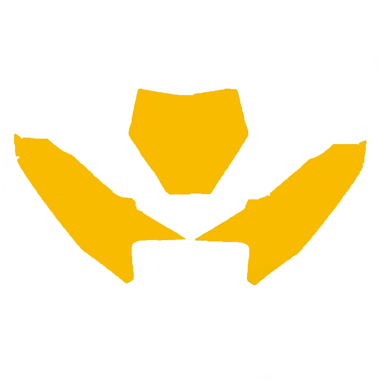 Blackbird Graphics KTM SX 65 2024 Pre Cut, Blackbird 3533/40 Yellow Number Board Backgrounds