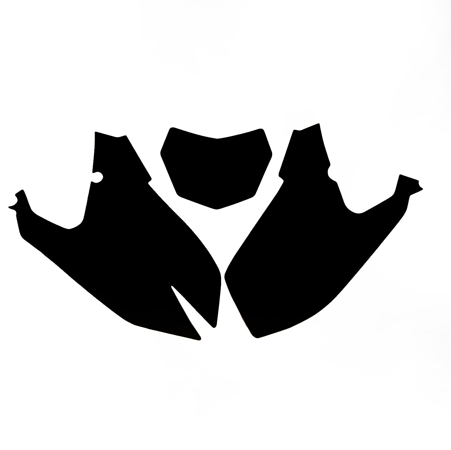 Blackbird Graphics Fantic Xxf 450 2024-2025 Pre Cut Backgrounds, Blackbird 3f05/20 Black Number Boards