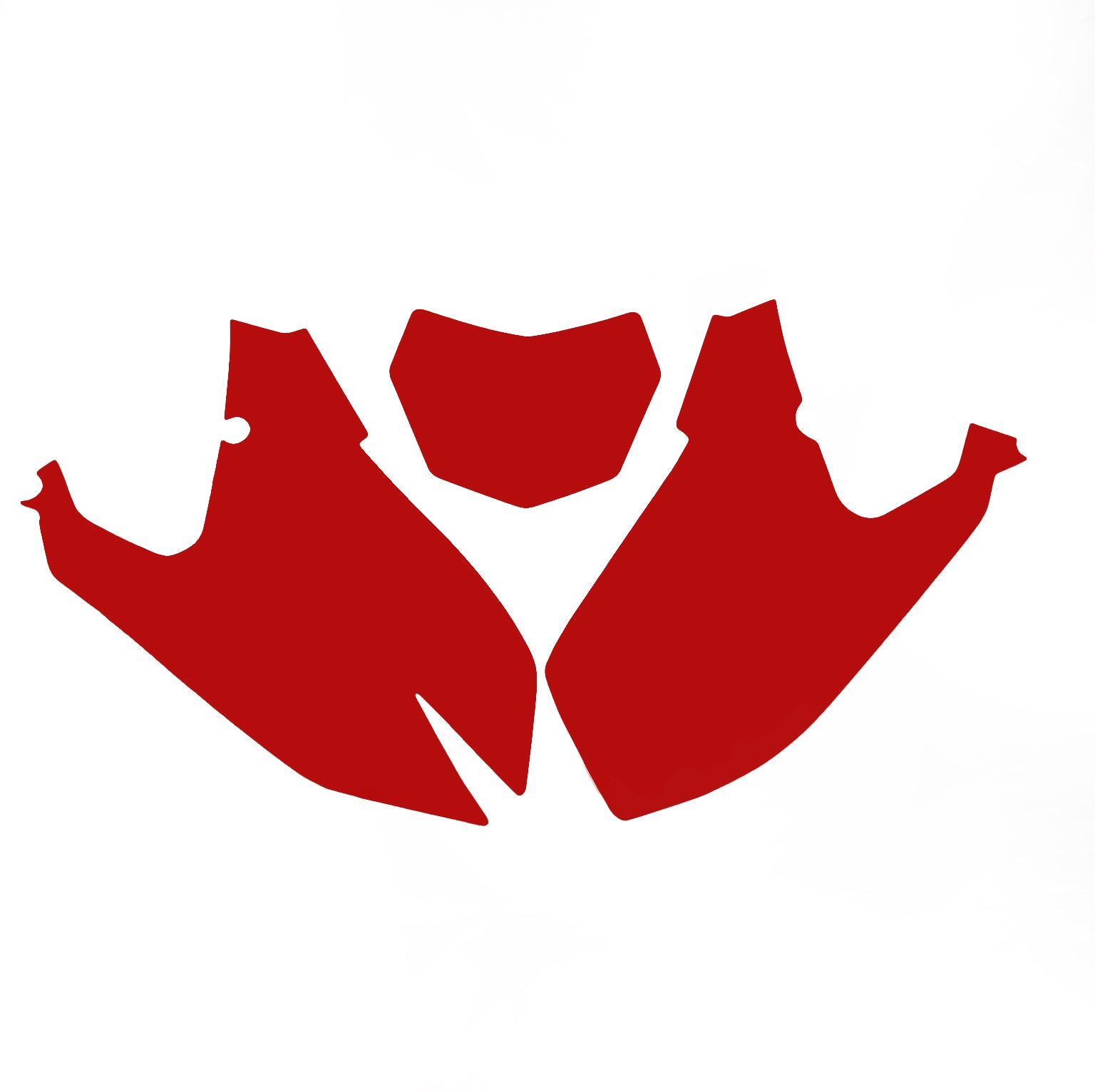 Blackbird Graphics Fantic Xxf 450 2024-2025 Pre Cut Backgrounds, Blackbird 3f05/60 Red Number Boards