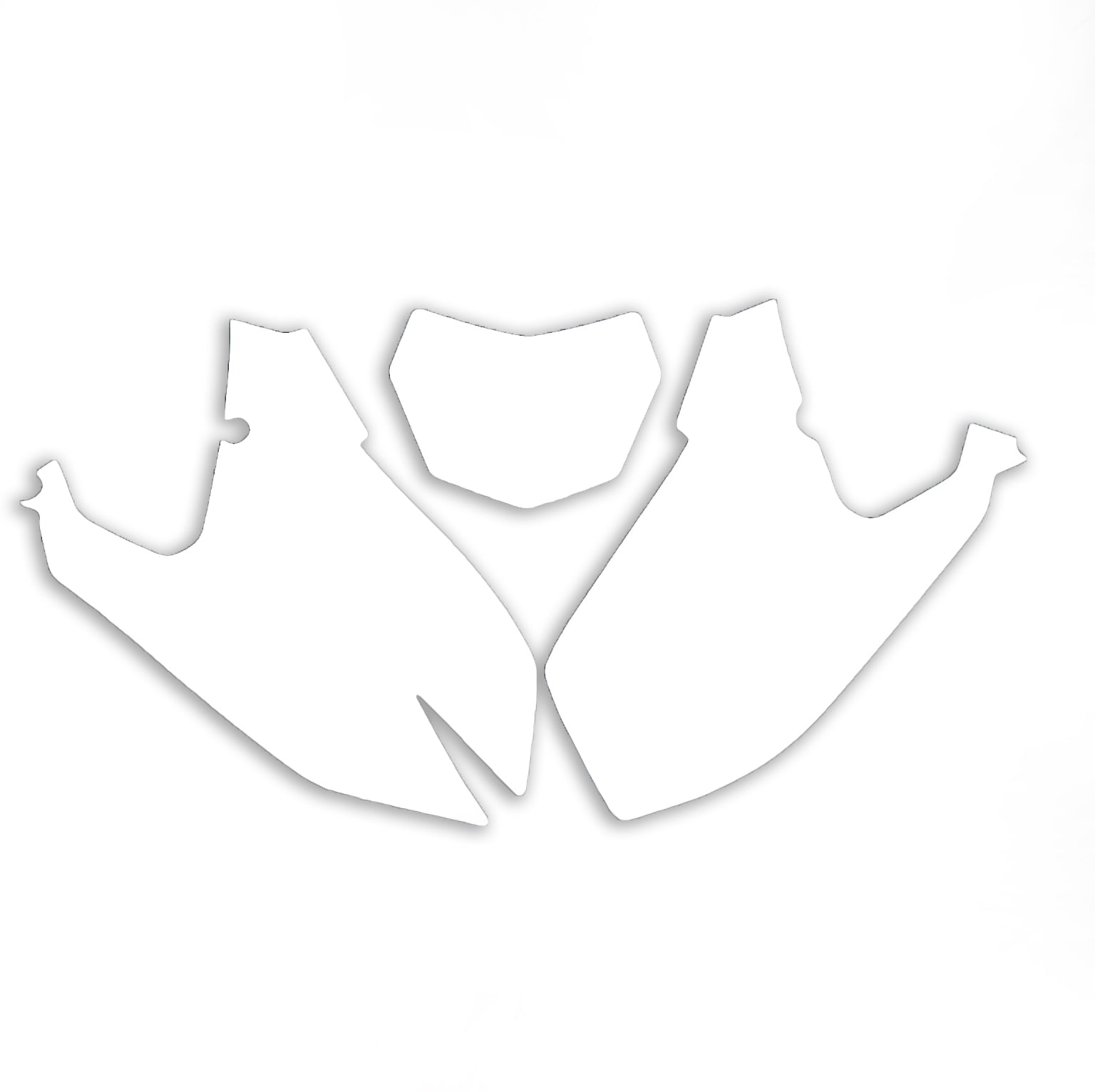 Blackbird Graphics Fantic Xxf 450 2024-2025 Pre Cut Backgrounds, Blackbird 3f05/10 White Number Boards