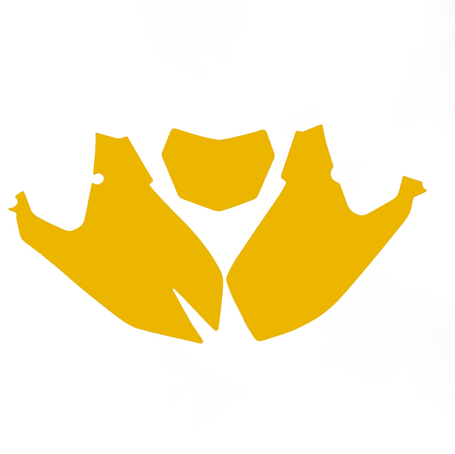 Blackbird Graphics Fantic Xxf 450 2024-2025 Pre Cut Backgrounds, Blackbird 3f05/40 Yellow Number Boards