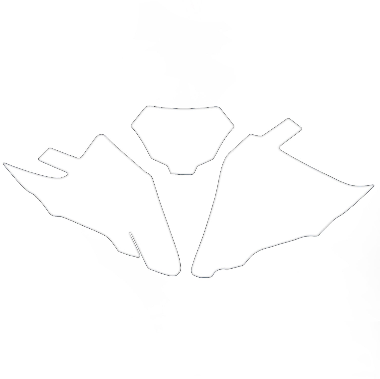 Blackbird Graphics Gasgas MC 24-25 Pre Cut Backgrounds, Blackbird 3912/10 White Number Boards