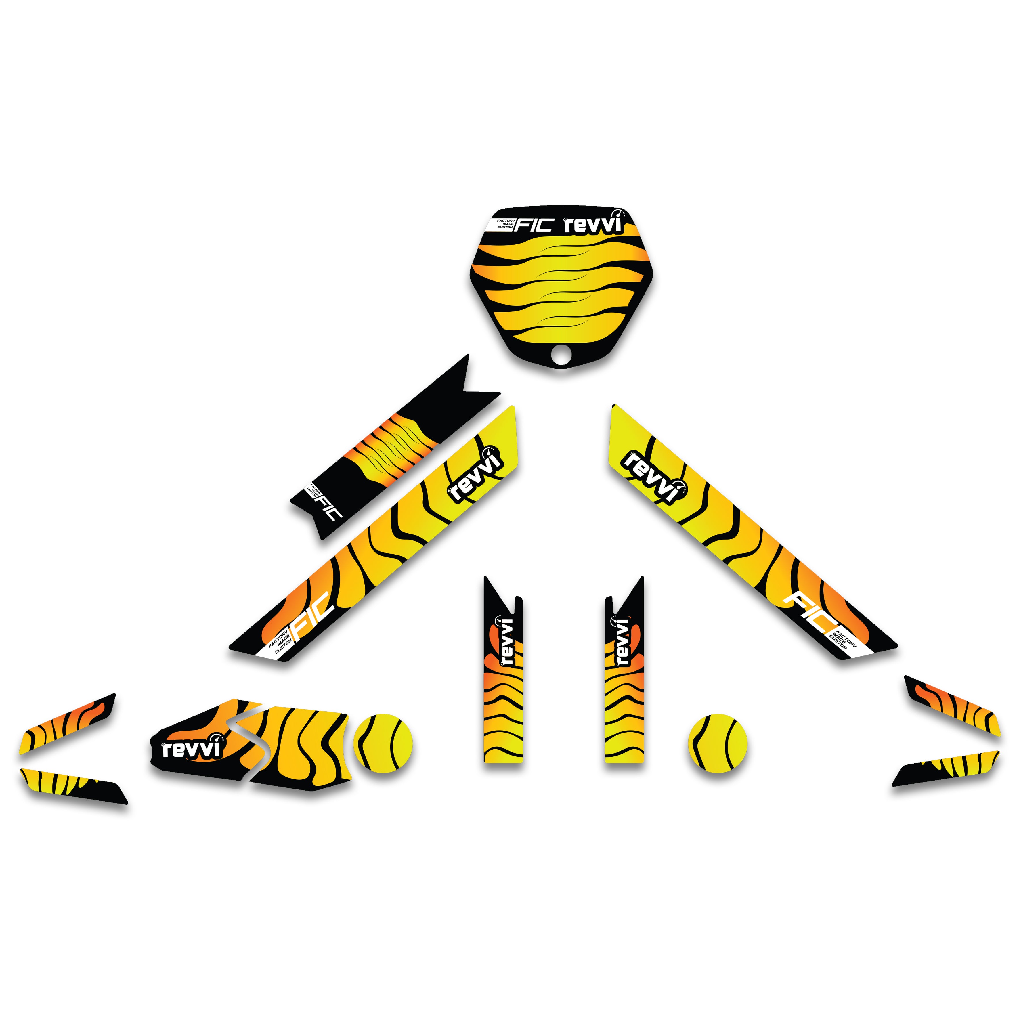 FIR  Revvi 16" Graphics Kit Yellow Orange Design