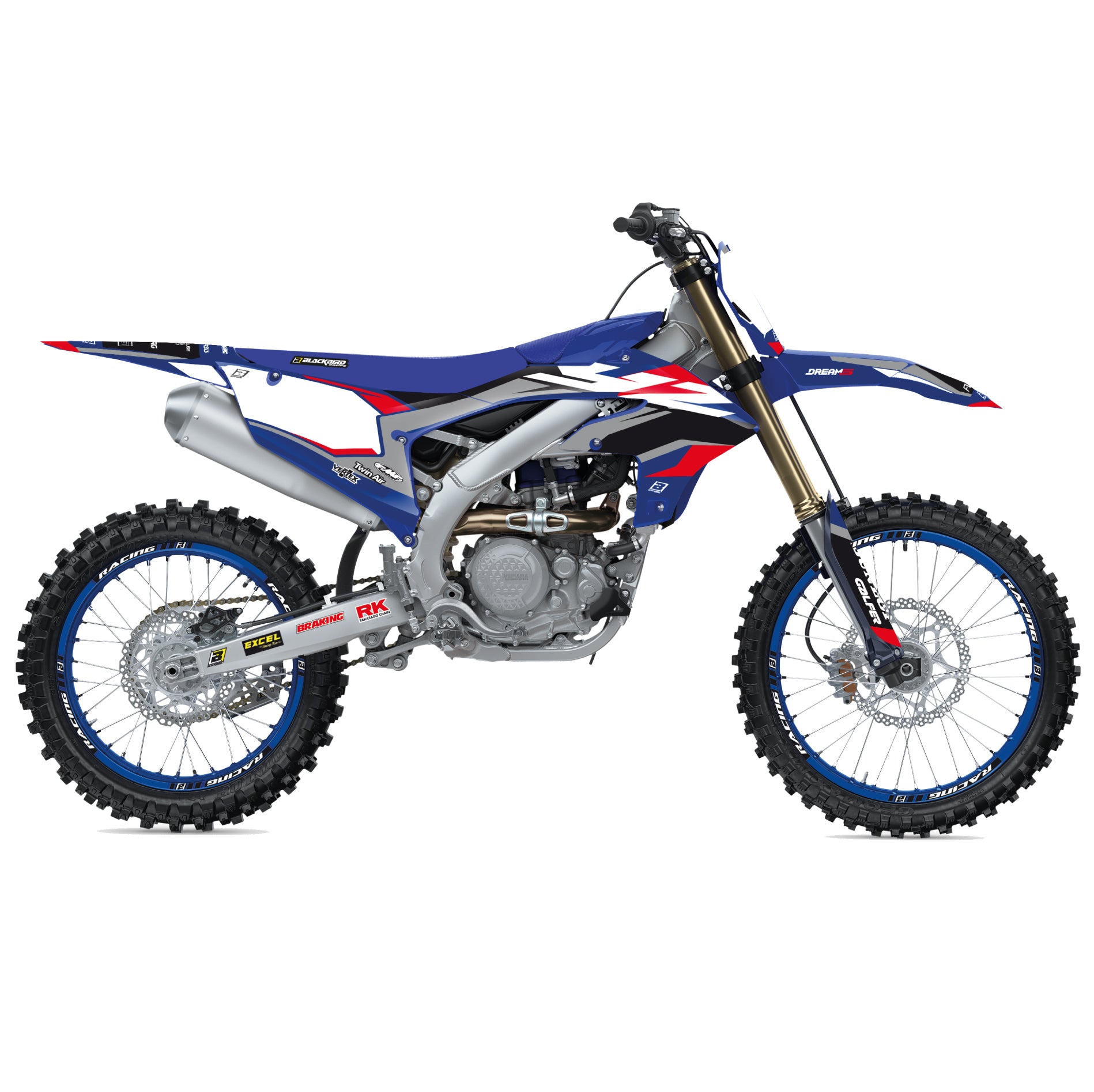 Blackbird Graphics 24-25 YZF250 23-25 YZF450 Yamaha Dream 5 Decals, Blackbird 2252AB