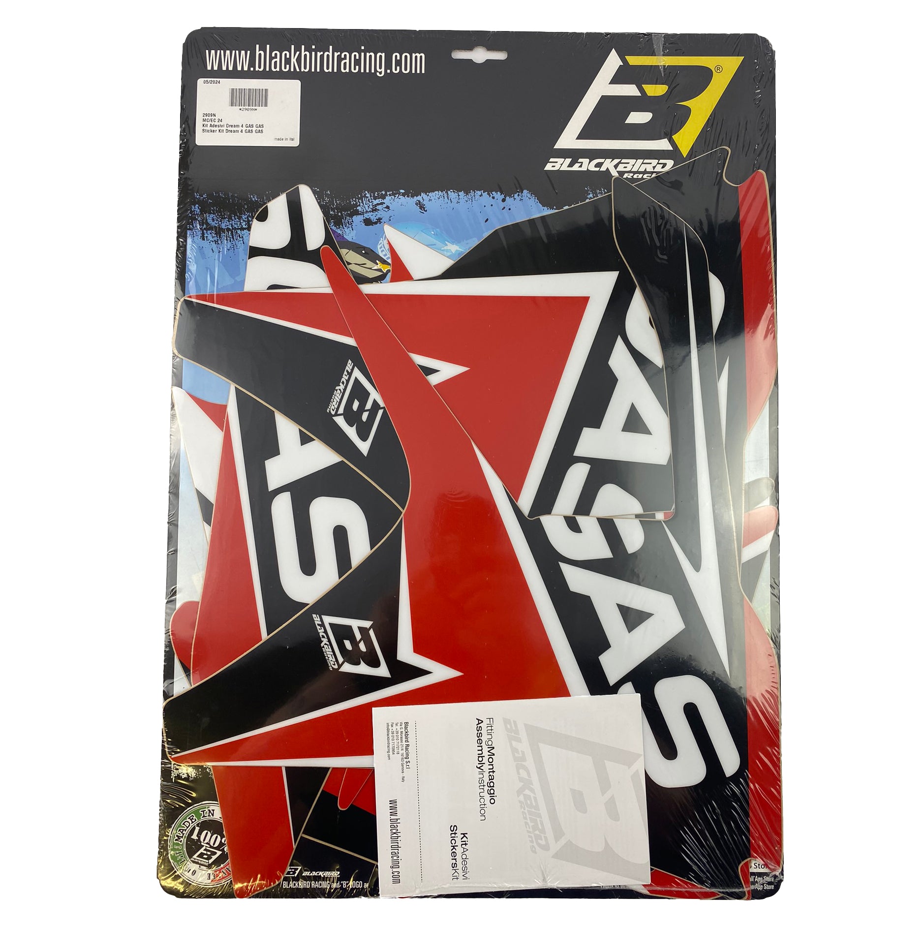 Blackbird Graphics 2024-2025 MC/EC Gasgas Dream 4, Blackbird Decal Kit, 2909n