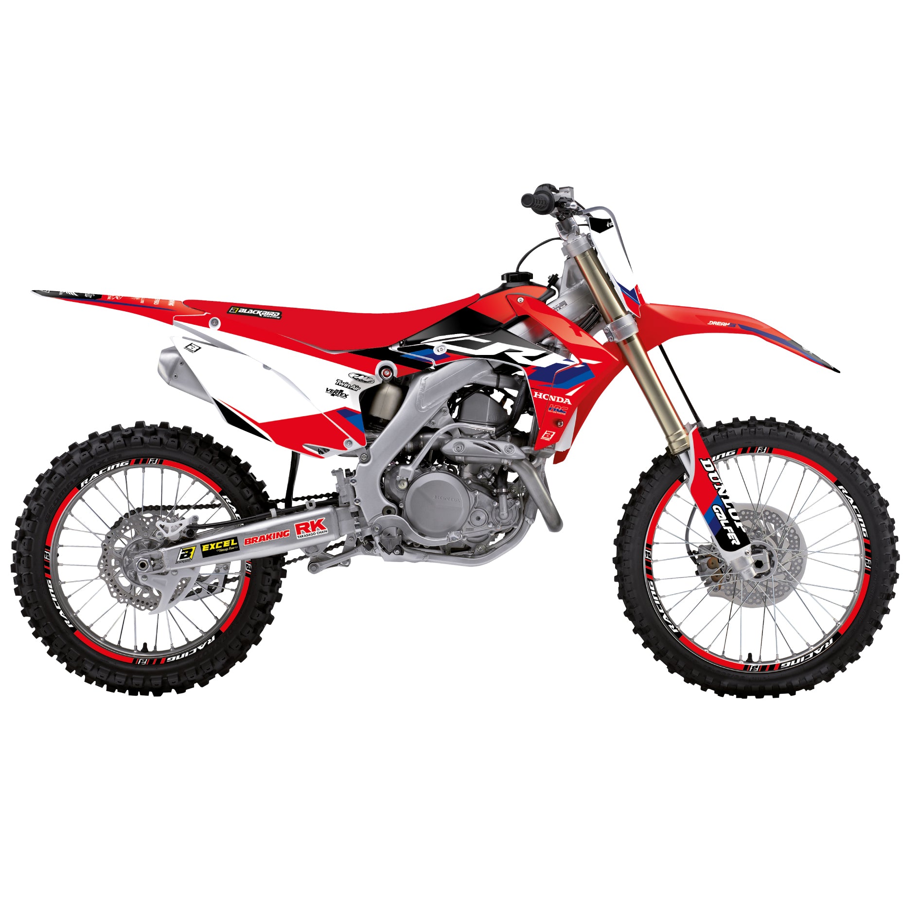 Blackbird Graphics 14-17 CRF250 13-16 CRF450 Dream 5 Decal Set, Blackbird 2145AB