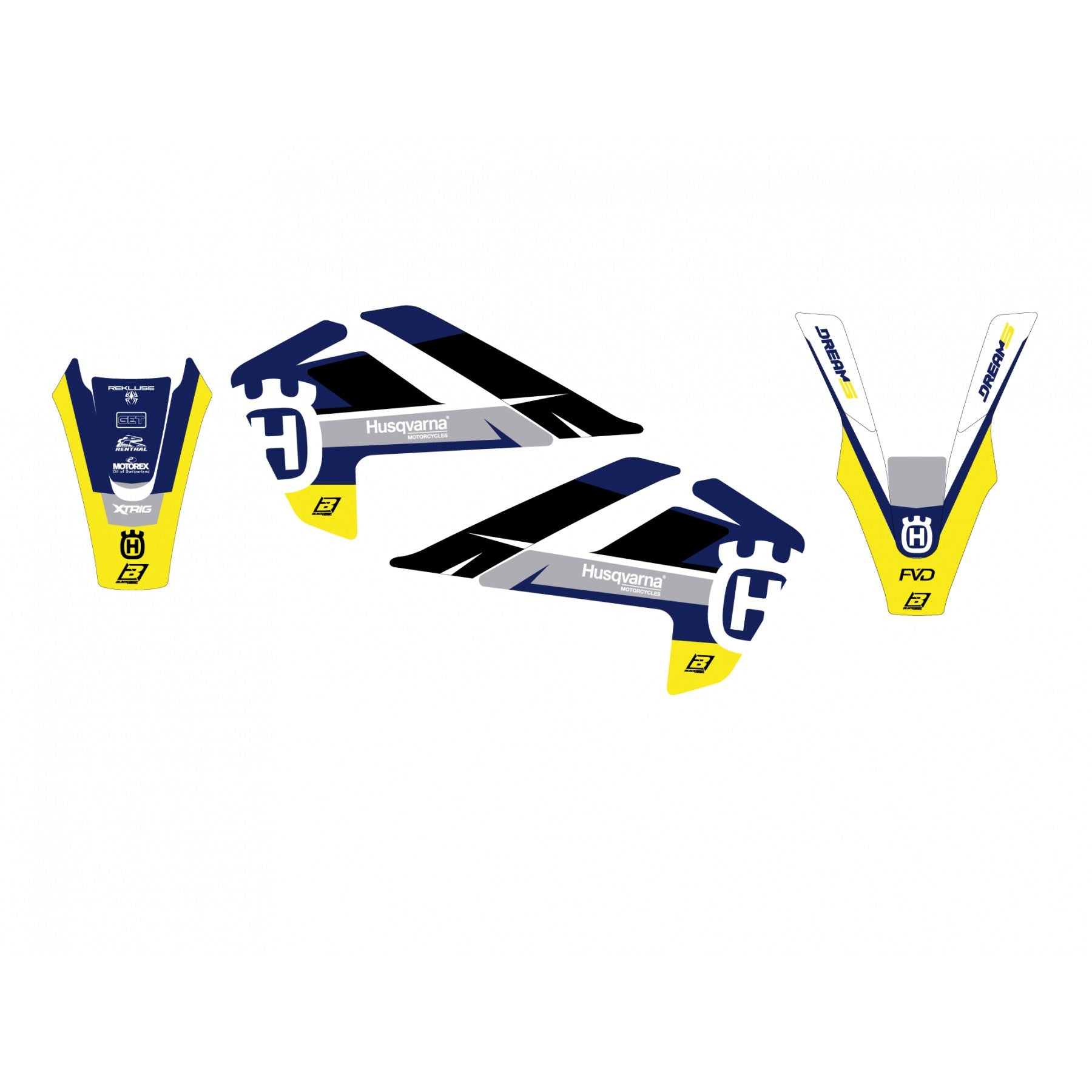 Blackbird Graphics 2025 Husqvarna TC 85 Dream 5 Chrome, Blackbird Decal Kit, 2617ABCRO