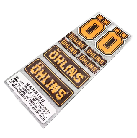 Dirt Racing Ohlins Suspension Shocker Damper Stickers Decals Orange On Black