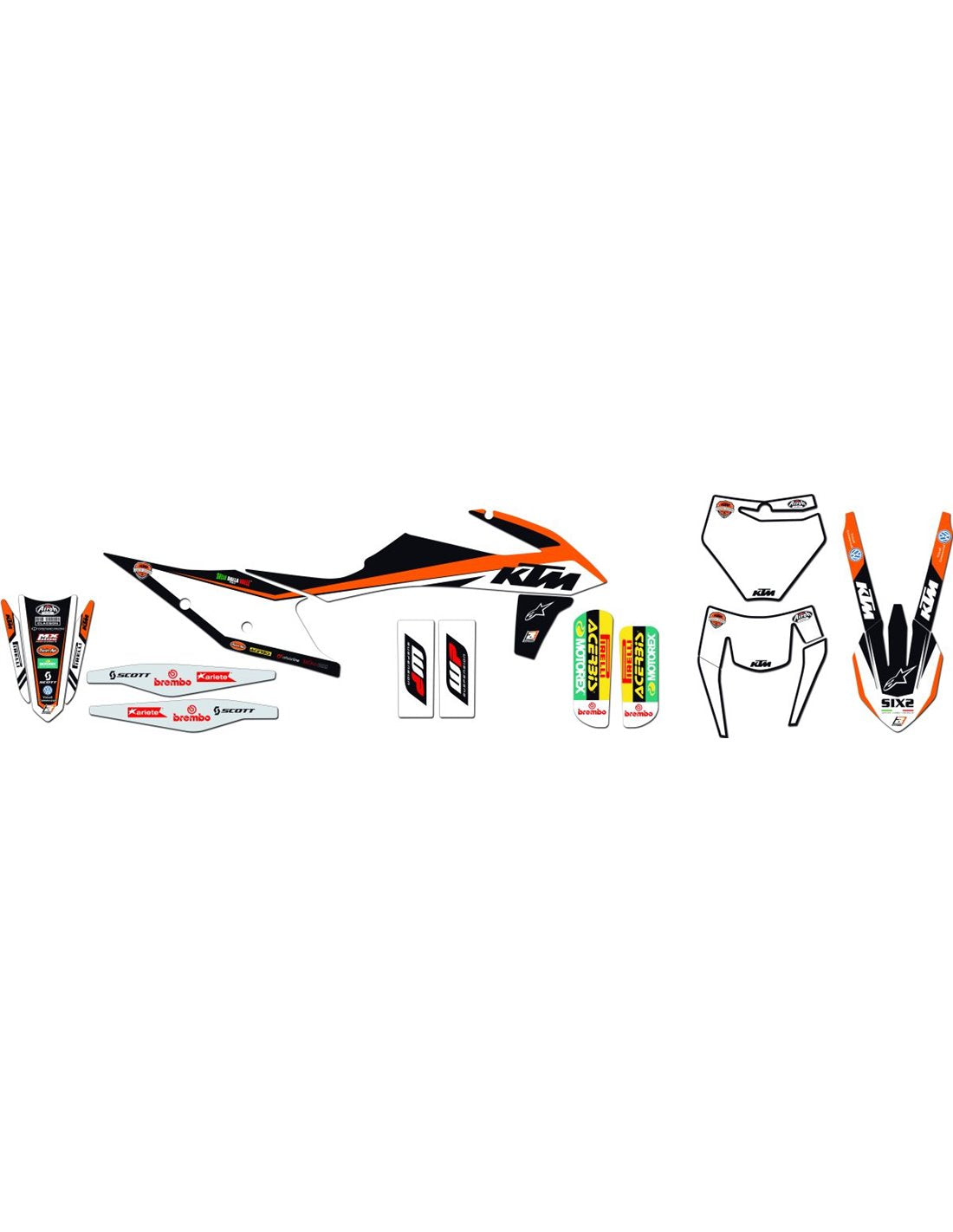 BLACKBIRD SX/EXC KTM TROPHY DECAL KIT, BLACKBIRD 2537R17 DECAL KIT