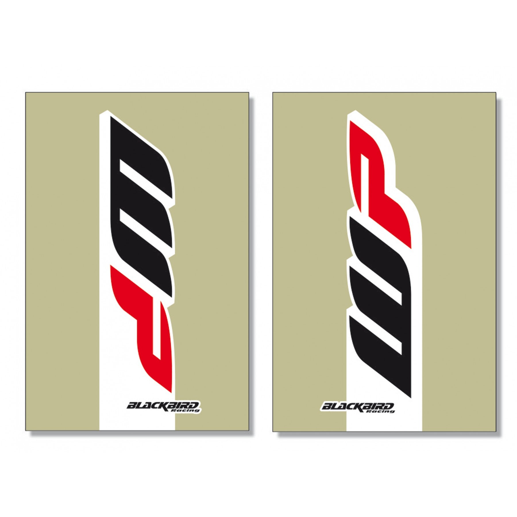 Blackbird Graphics WP Fork Decal Clear,white,black And Red, Blackbird 5045W1