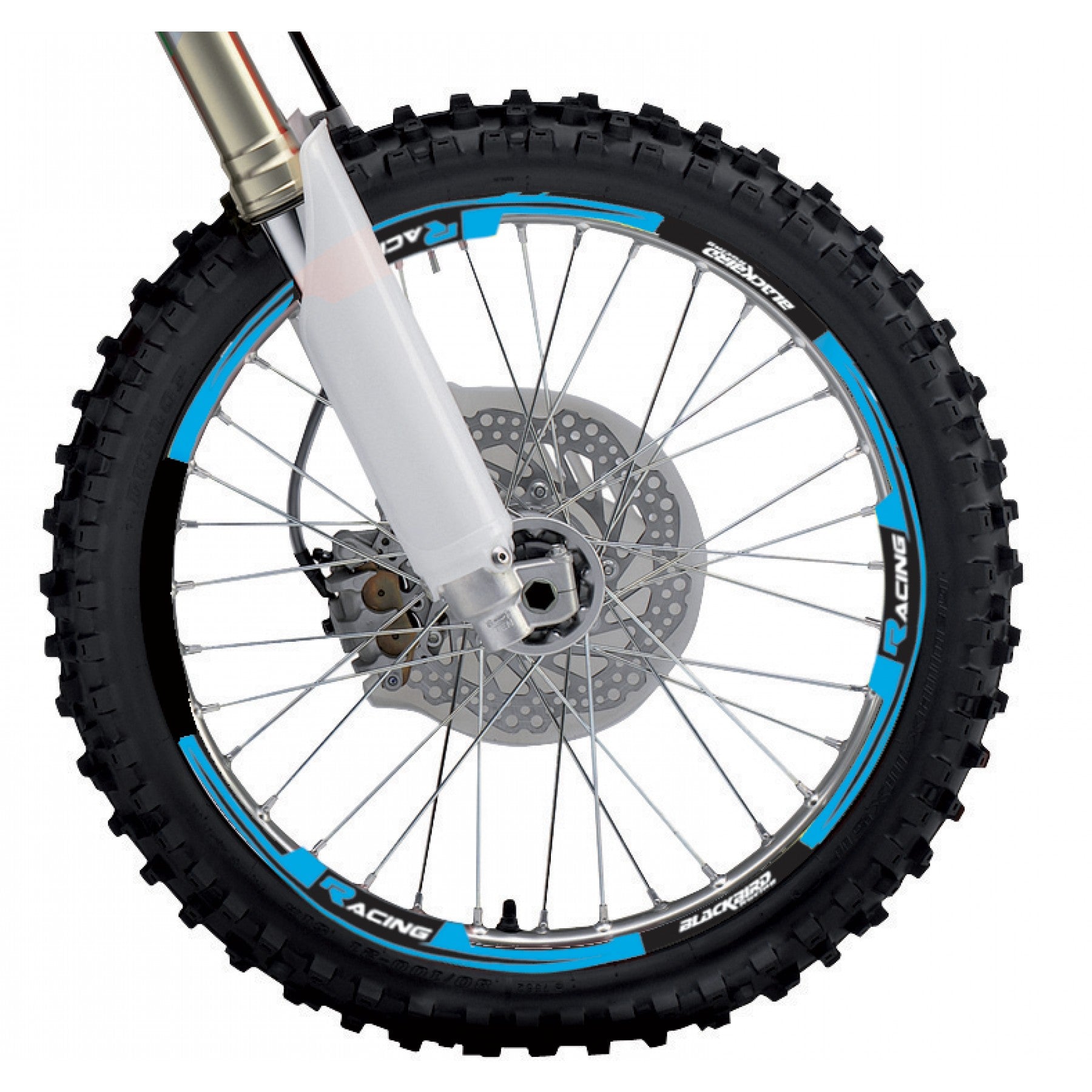 Blackbird Graphics Wing Rim Sticker Flo Light Blue, Blackbird 5088/70