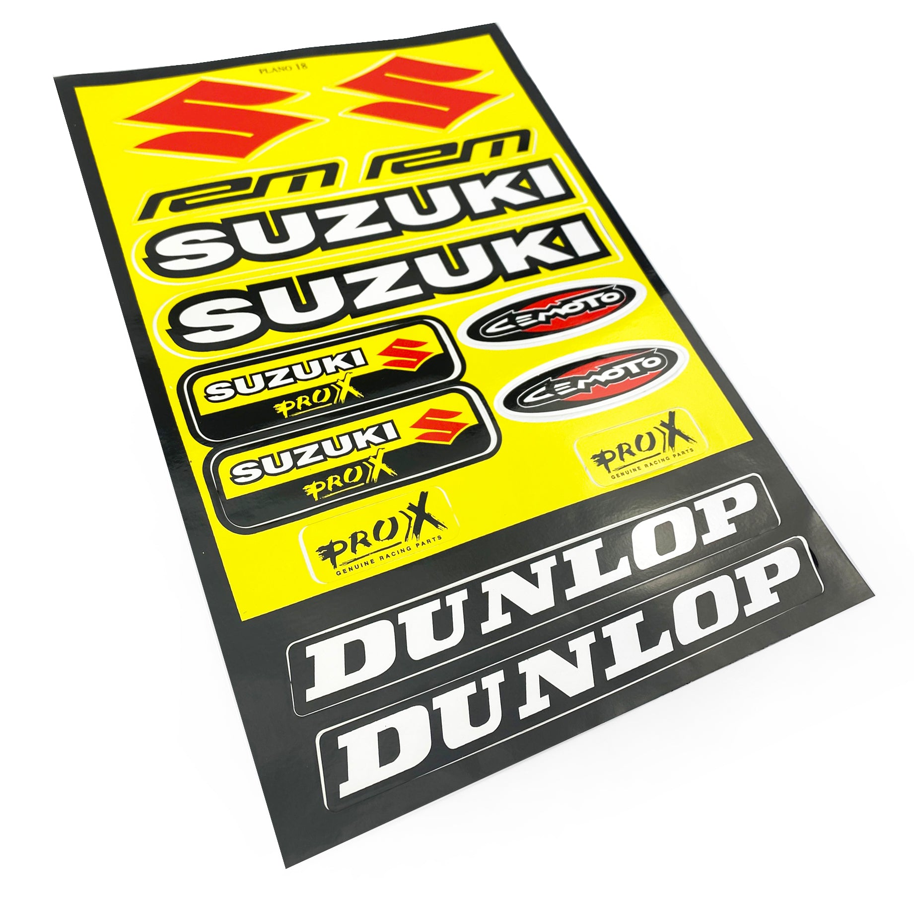 FIR Sticker Sheet Suzuki / Dunlop, Size. 230mm X 330mm, 122008146