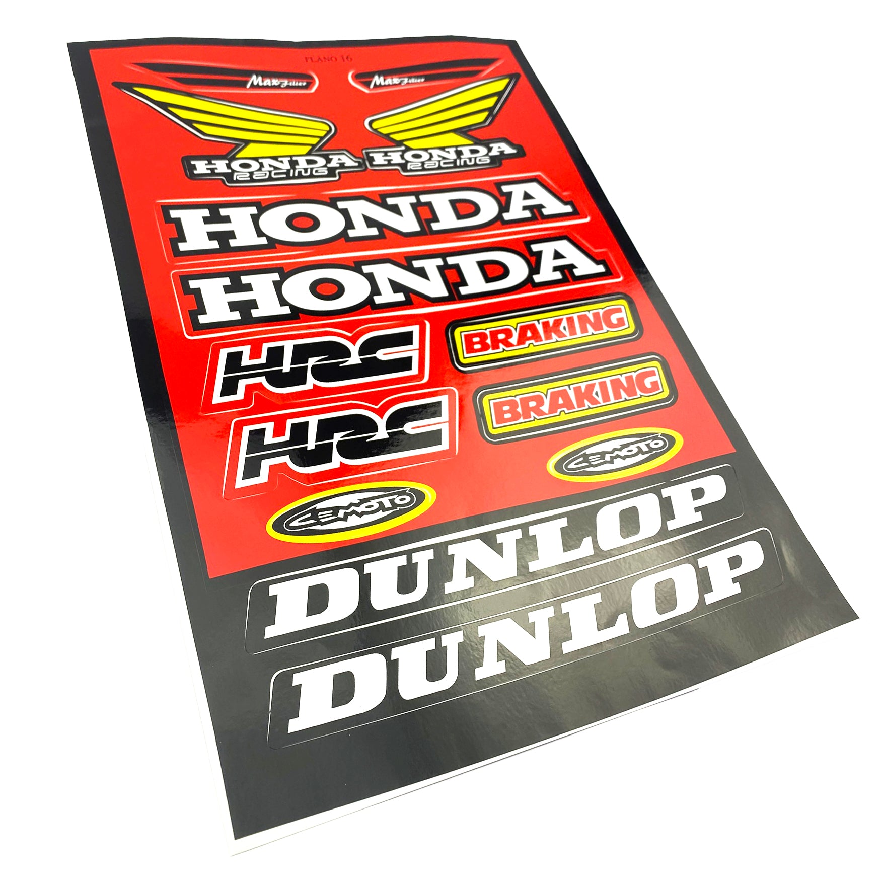 FIR Sticker Sheet Honda / Dunlop, Size. 230mm X 330mm, 122008145