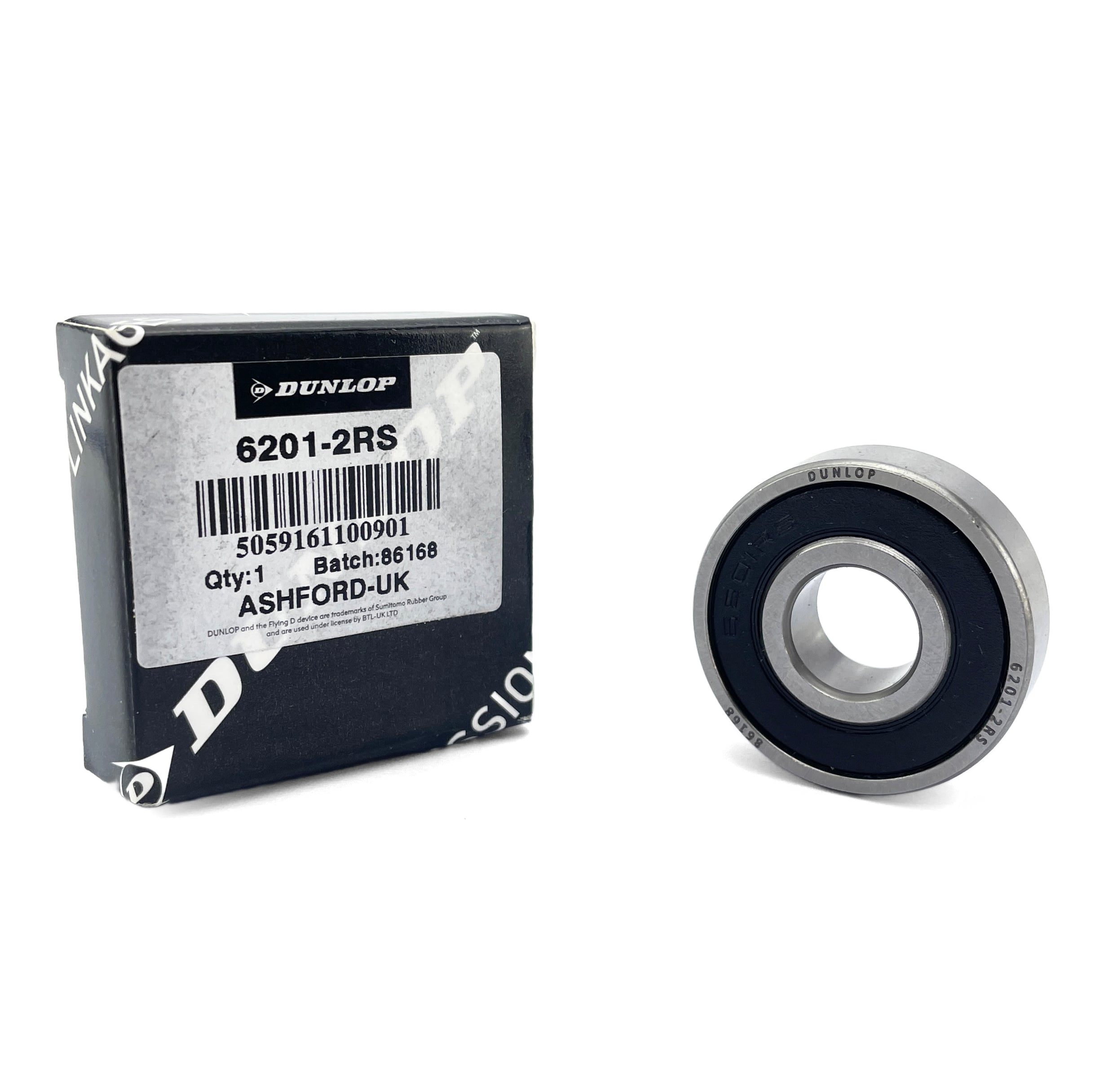 Dunlop Bearings Bearing 6201 2RS Dunlop 12X32X10 Size Sealed Each