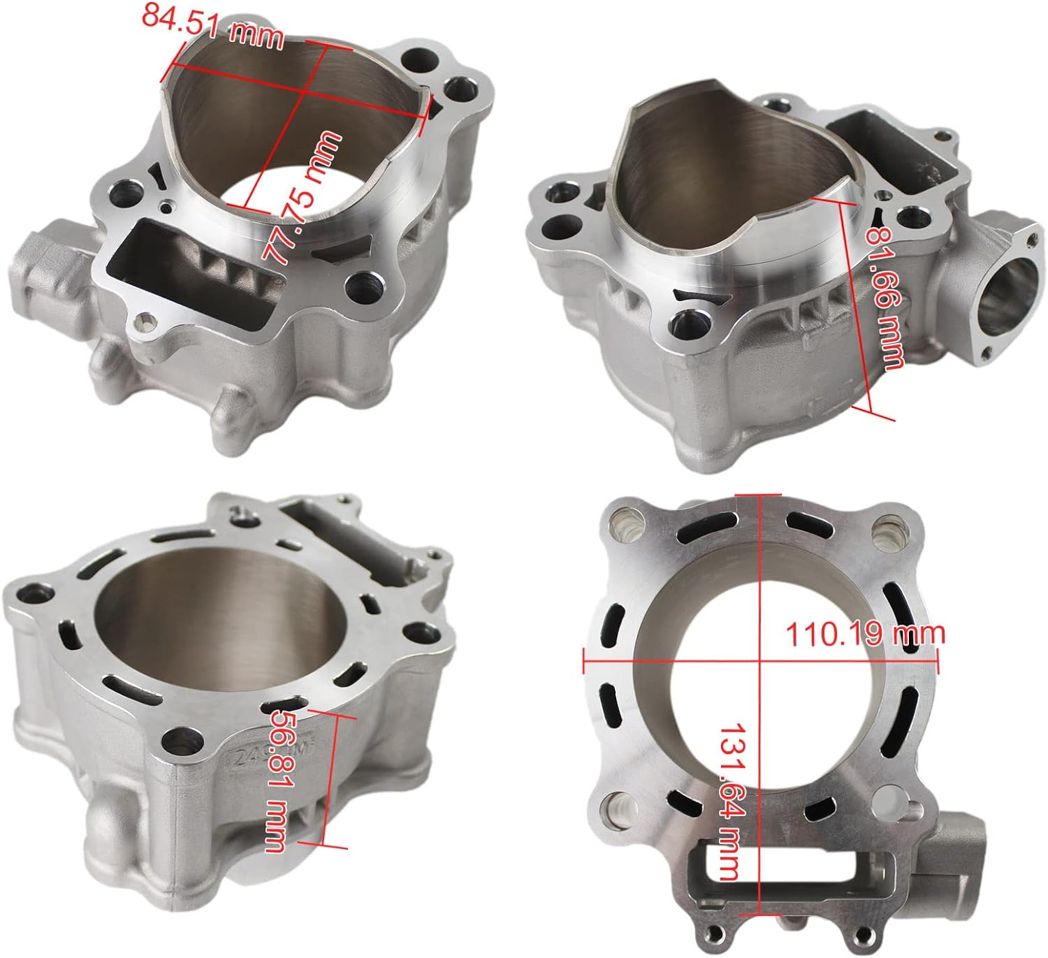 Dirt Racing Cylinder Only Std 78.00mm Honda 2004 - 2017 CRF 250 F R X 12100-krn-672 12100-krn-732