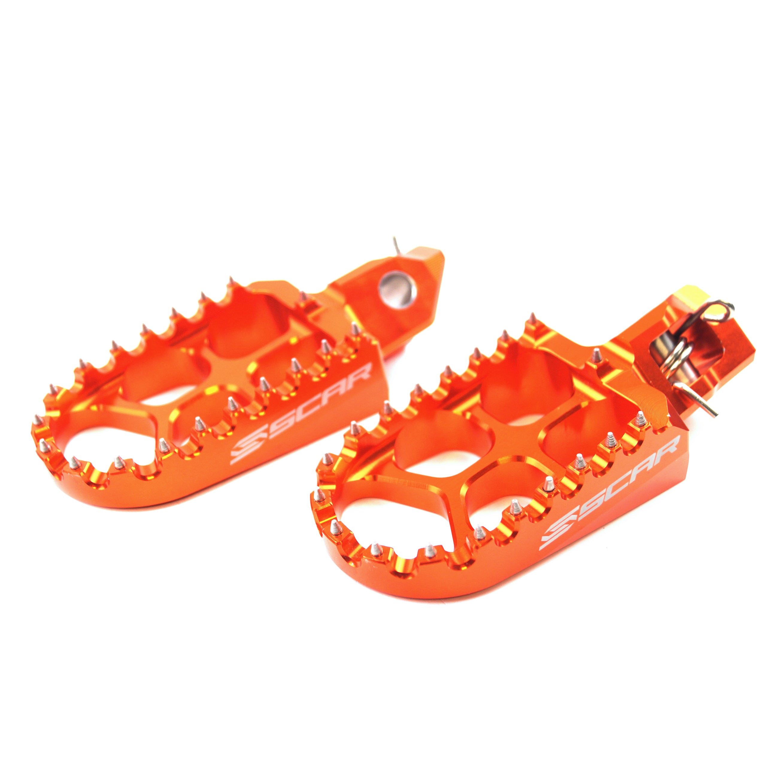 Scar Racing Foot Pegs Scar Orange KTM/husqvarna, Aluminium Billet S5515or