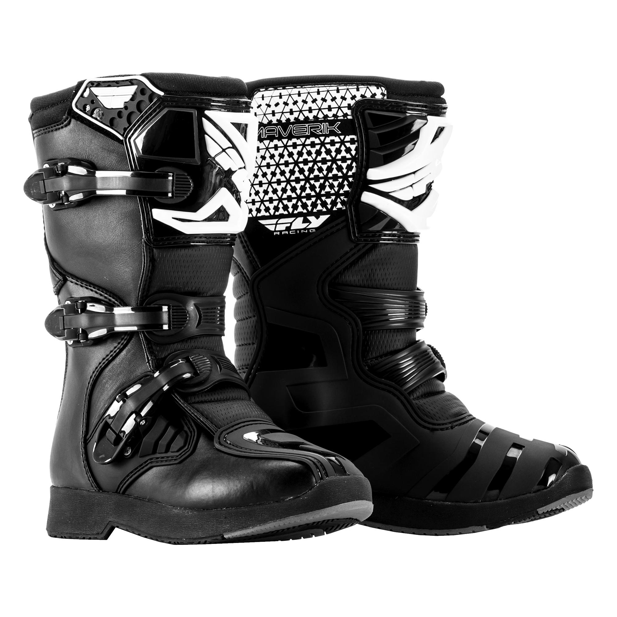 Fly Racing Mini Maverik Boot (Black), Size Y13 600095BLK-Y12