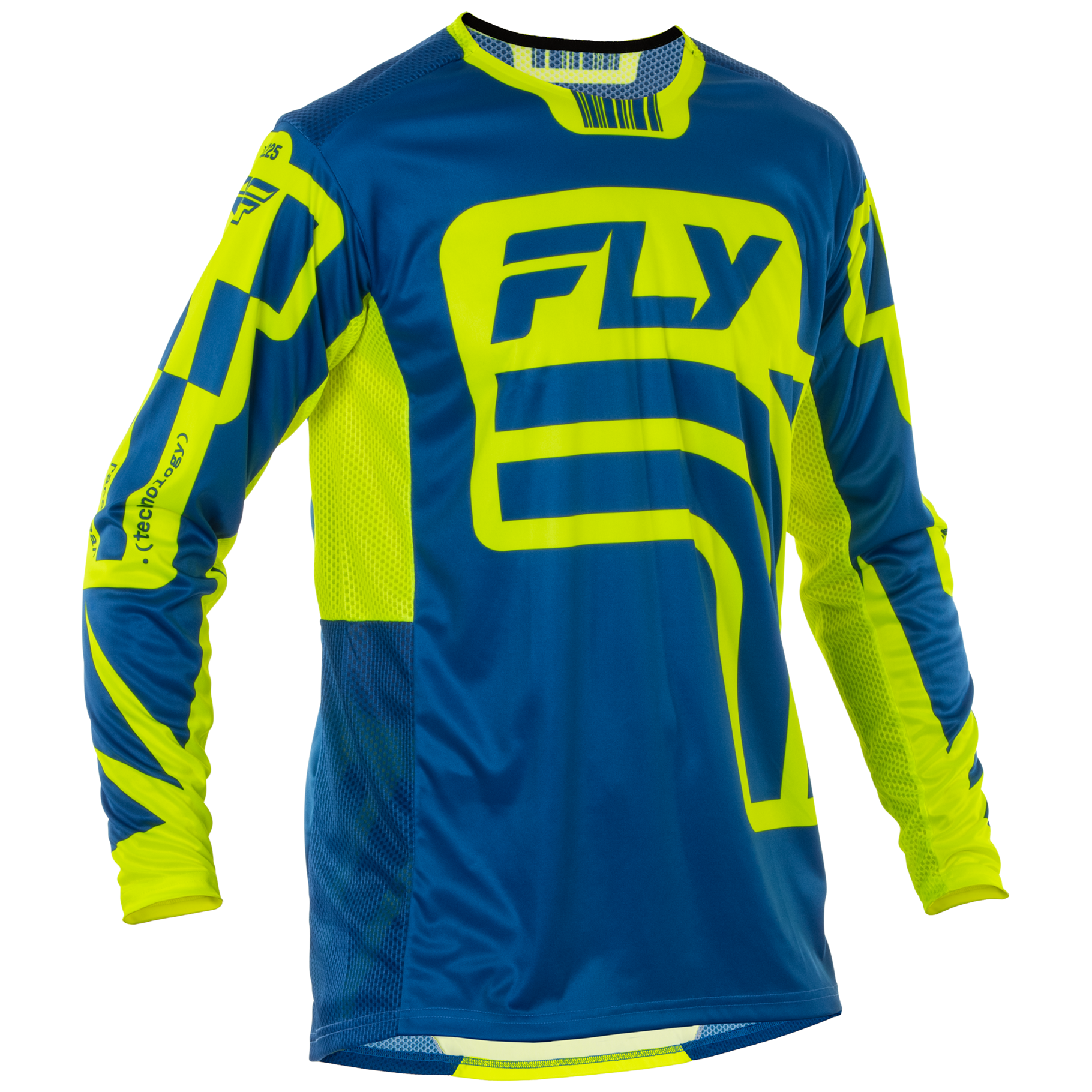 Fly Racing Lite Jersey Fluorescent Yellow/NavyBlue XL