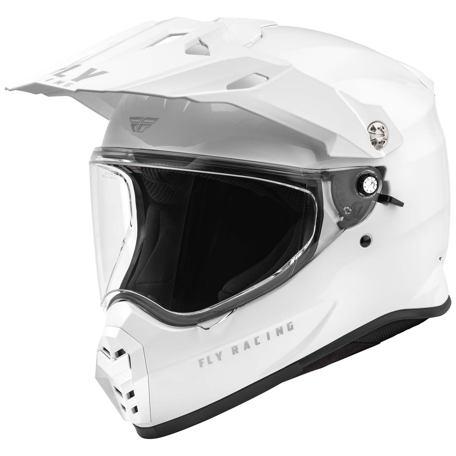 Fly Racing Trekker Solid Helmet (White), Size Medium 600229WHI-M