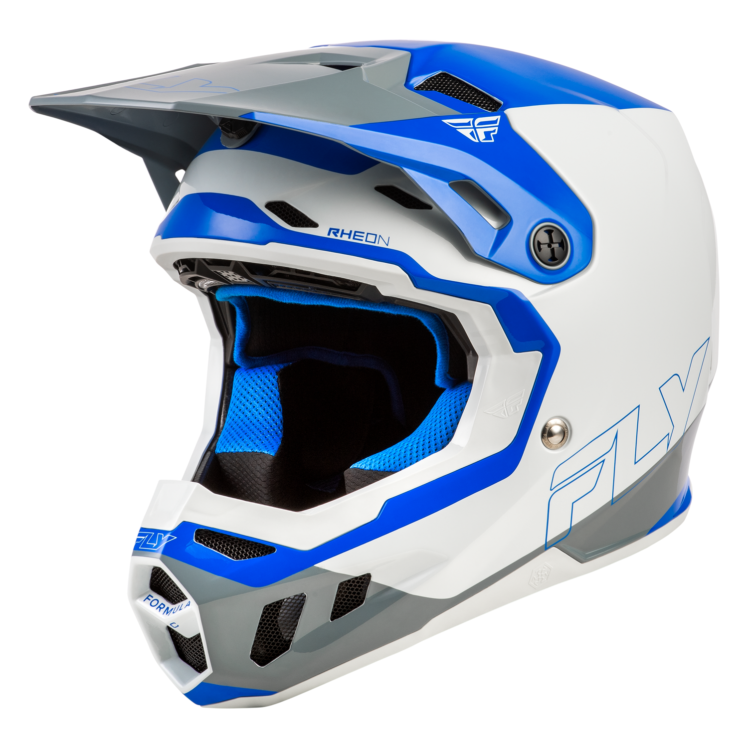 Fly Racing Formula CC Glide Helmet (Blue/Light Grey/Grey), Size Medium 600283BLU-M