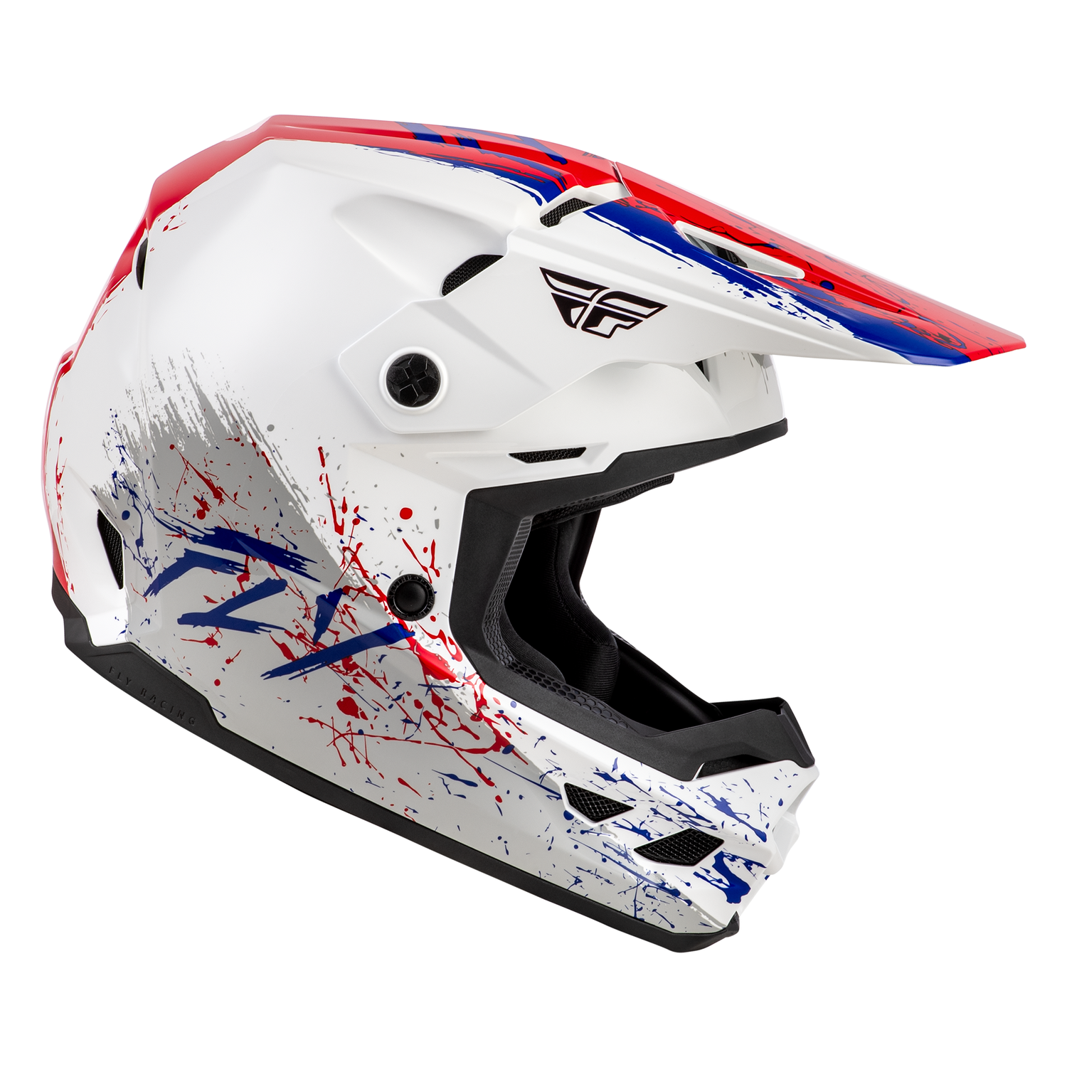Fly Racing Youth Kinetic Drip Helmet (Red/White/Blue), Size Youth Large 600288RED-YL