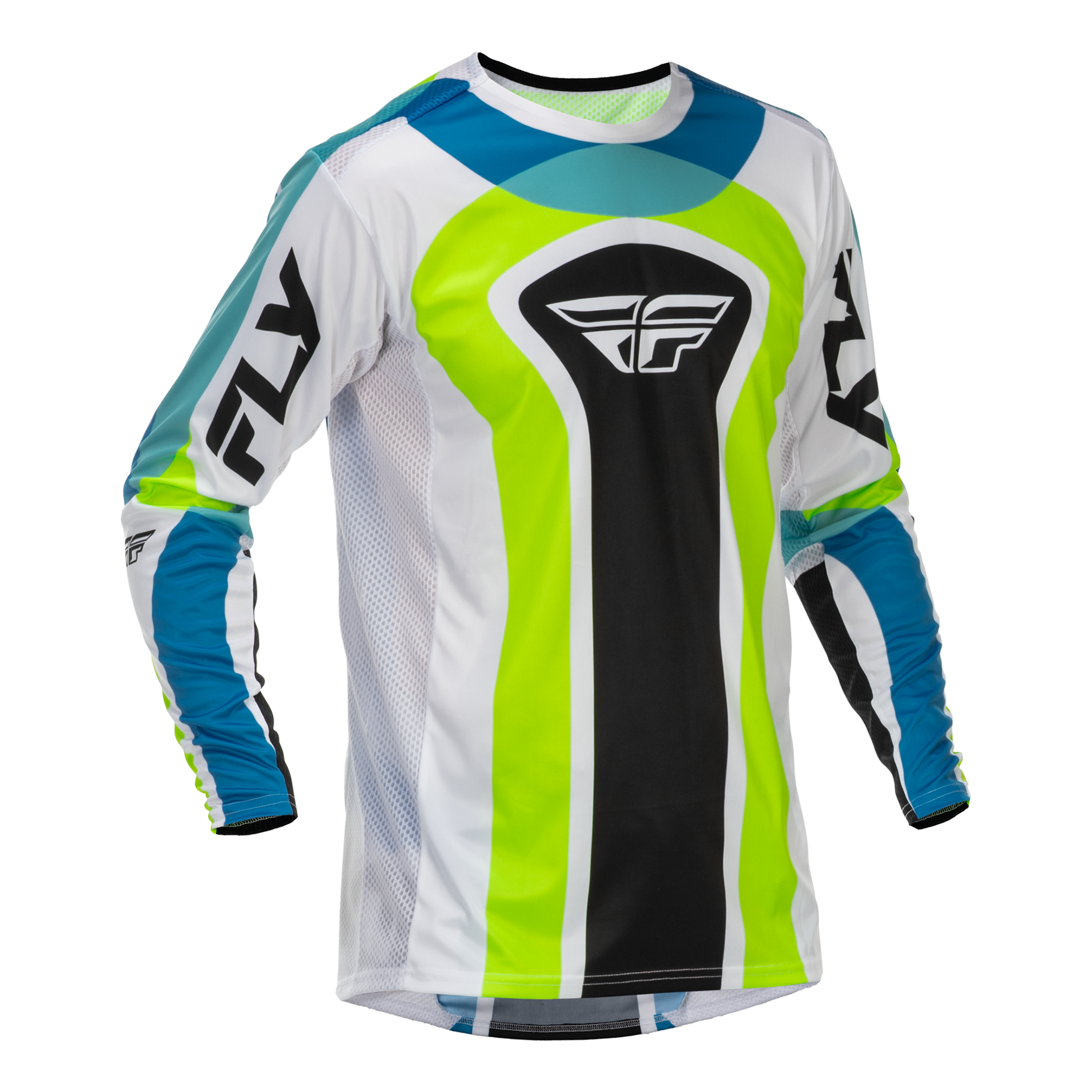 Fly Racing Lite LE Jersey White/Lime/Blue - Large