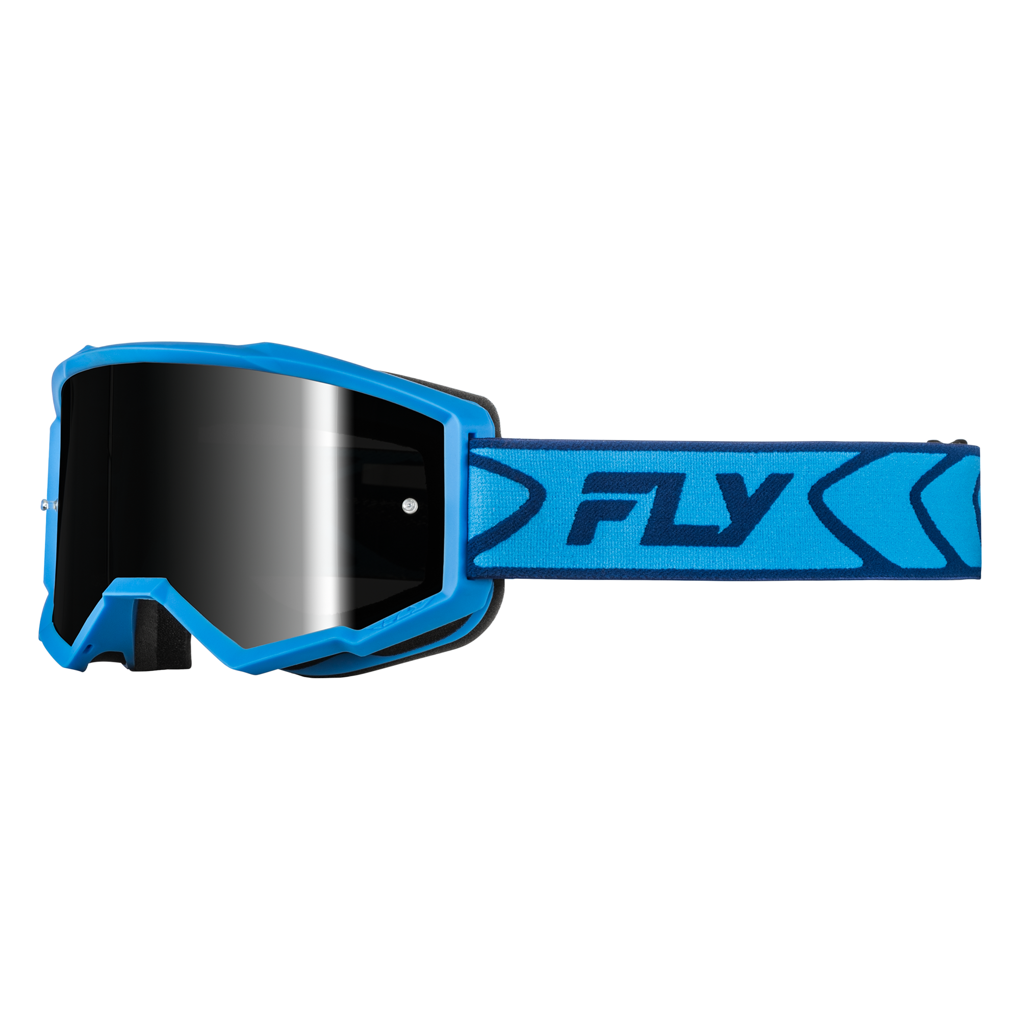 Fly Racing Zone Goggle (Blue/Navy), Black Mirror/Smoke Lens 600329BLU
