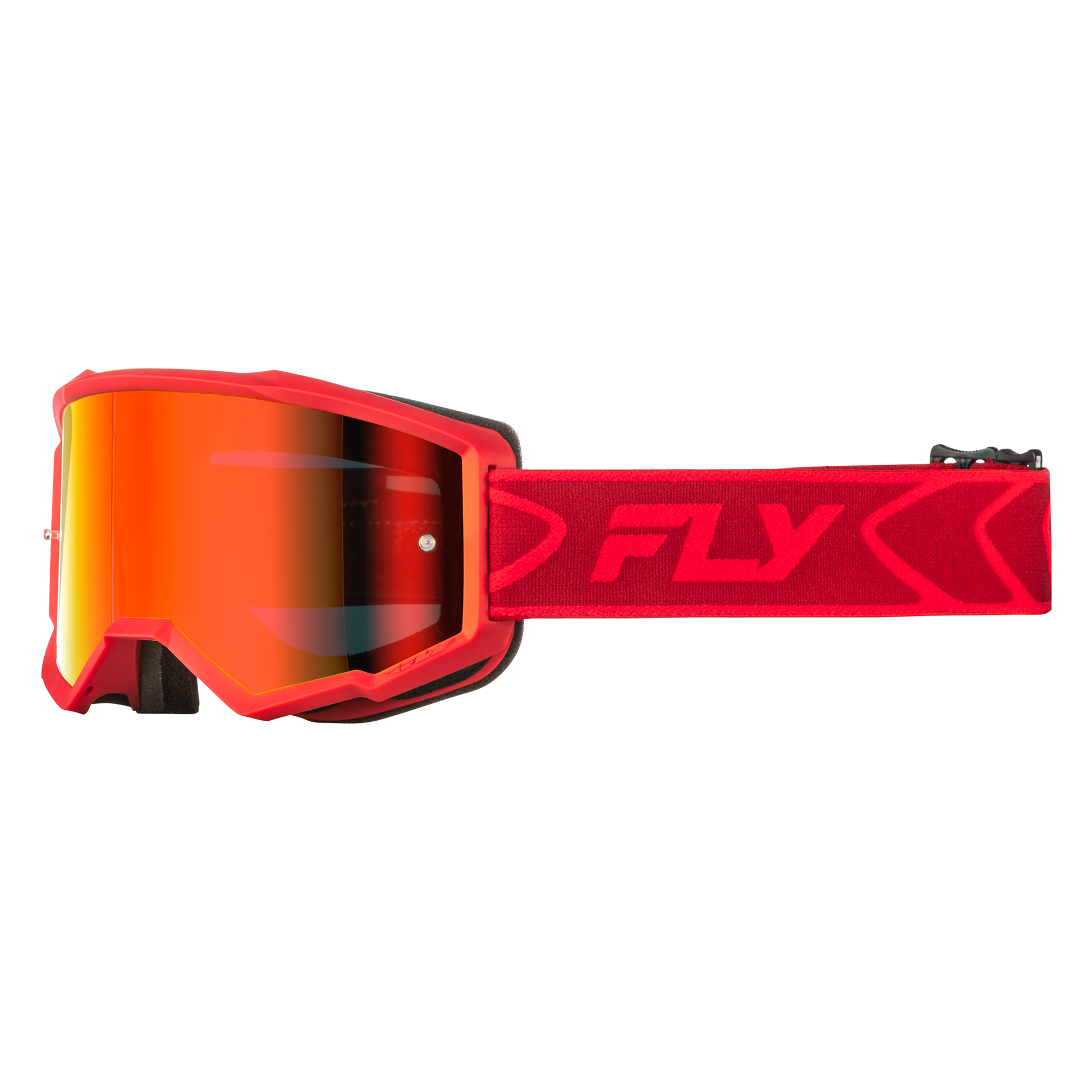 Fly Racing Zone Goggle (Red/Crimson), Red Mirror/Smoke Lens 600329RED