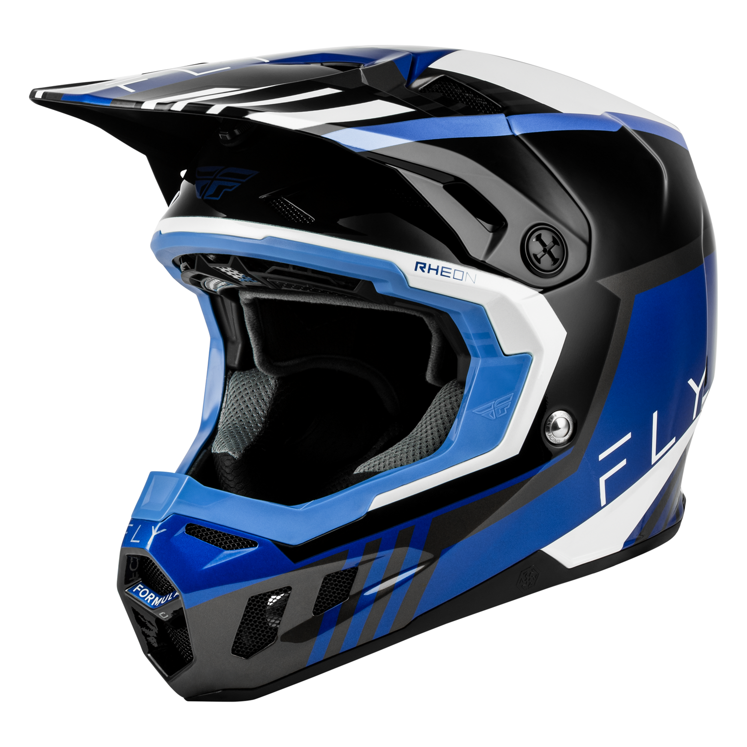 Fly Racing Formula CC Strike Helmet (Black/Blue/Grey/White), Size XLarge 600375BLU-XL