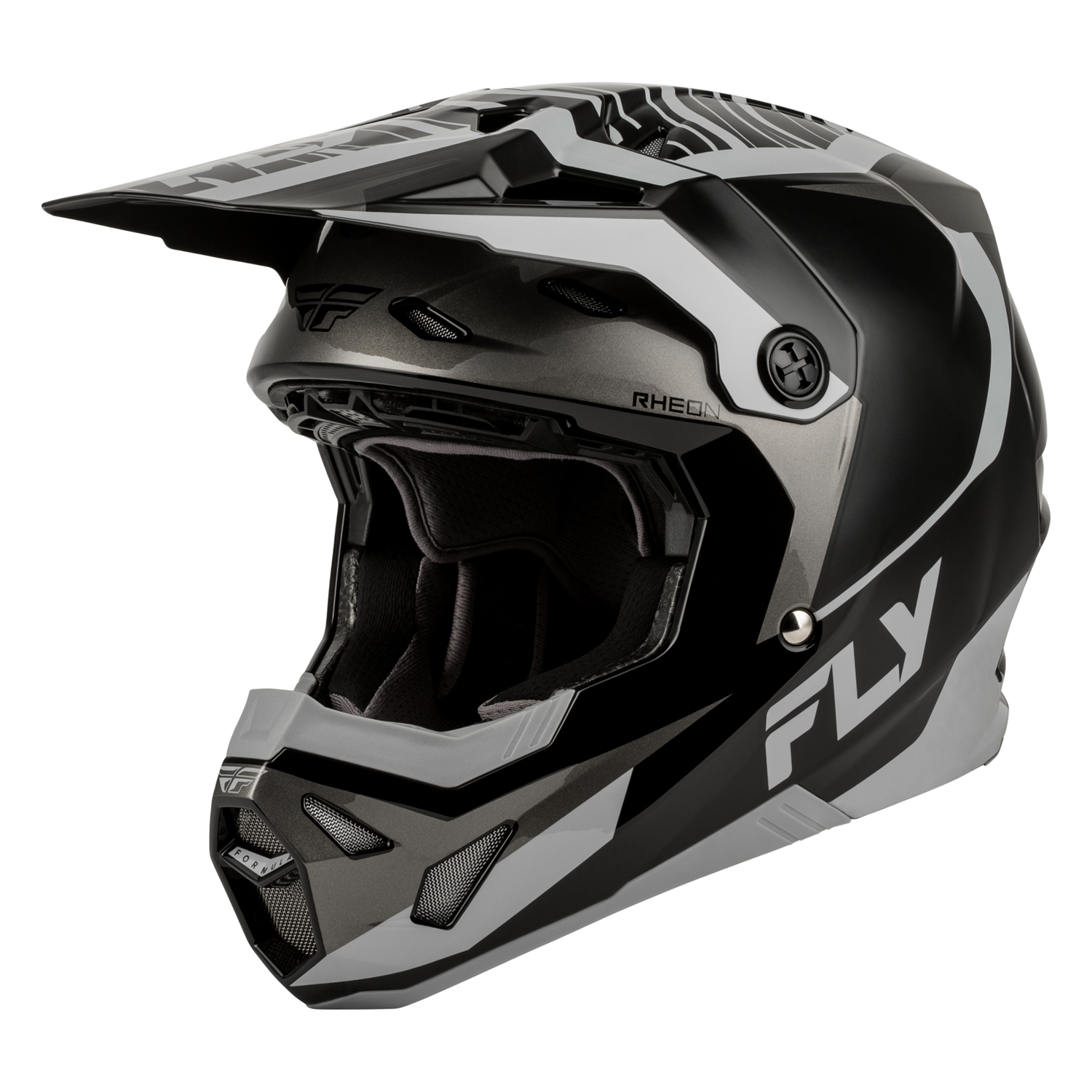Fly Racing Formula CP Charge Helmet (Black/Grey/Light Grey), Size XLarge 600377GRY-XL