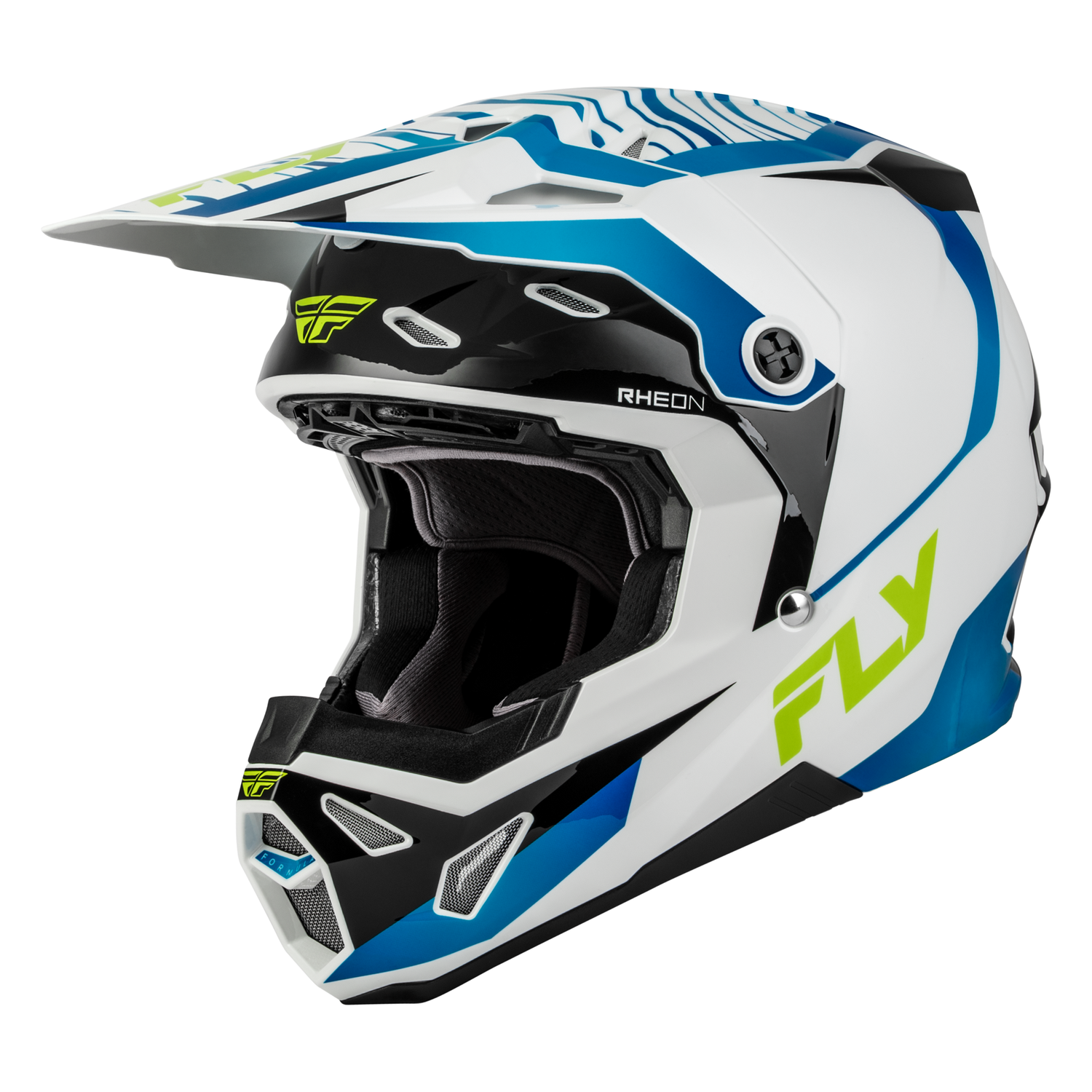 Fly Racing Formula CP Charge Helmet (White/Blue/Black), Size Medium 600377WHI-M
