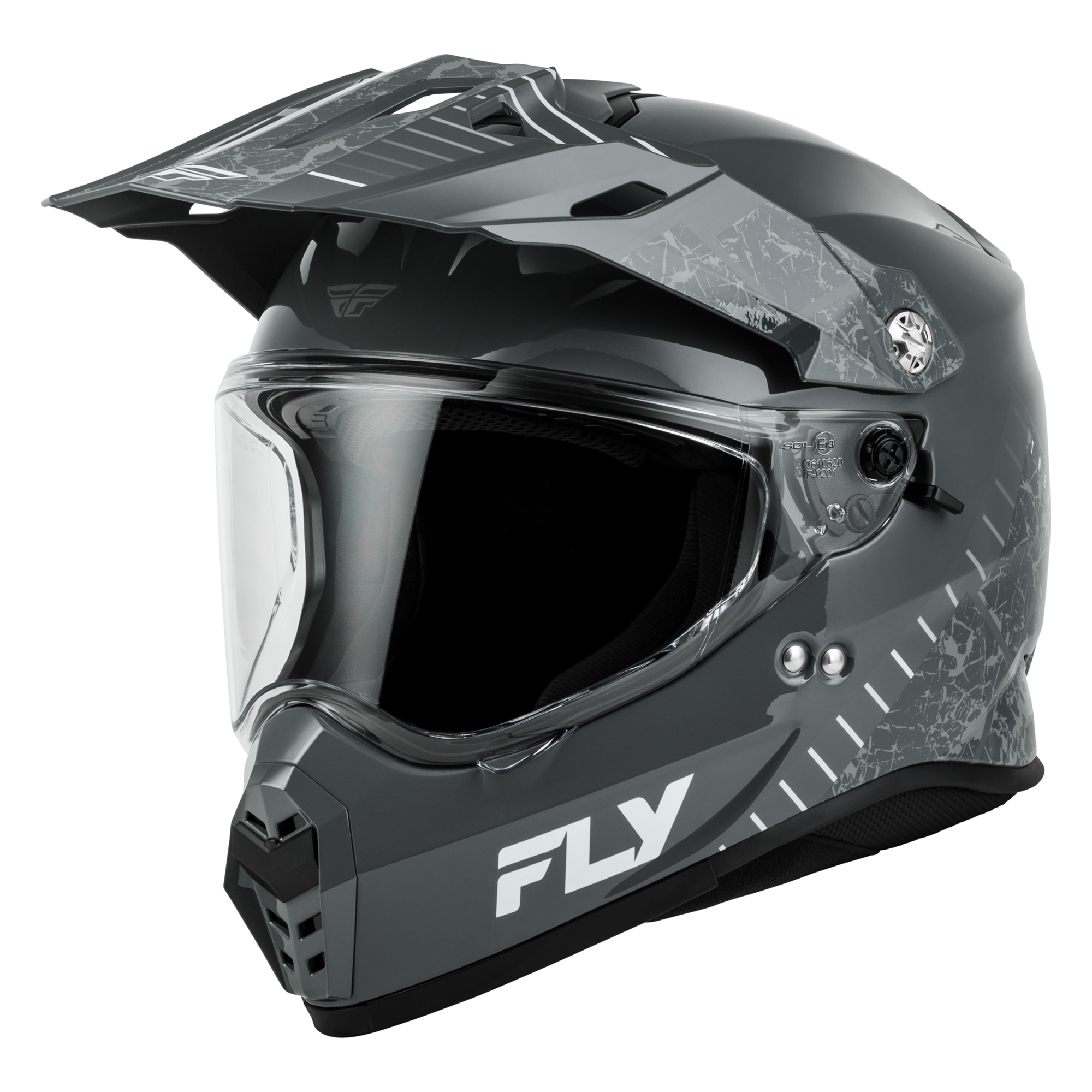 Fly Racing Trekker Helmet (Grey/Grey), Size Medium 600380GRY-M