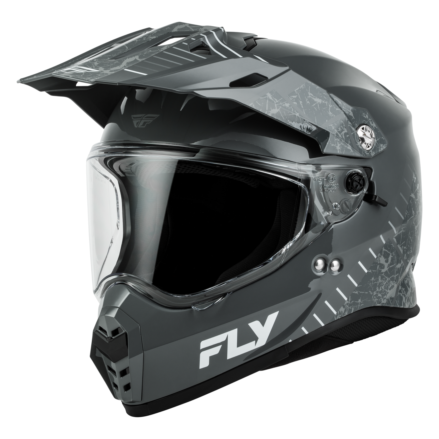 Fly Racing Trekker Helmet (Grey/Grey), Size XLarge 600380GRY-XL