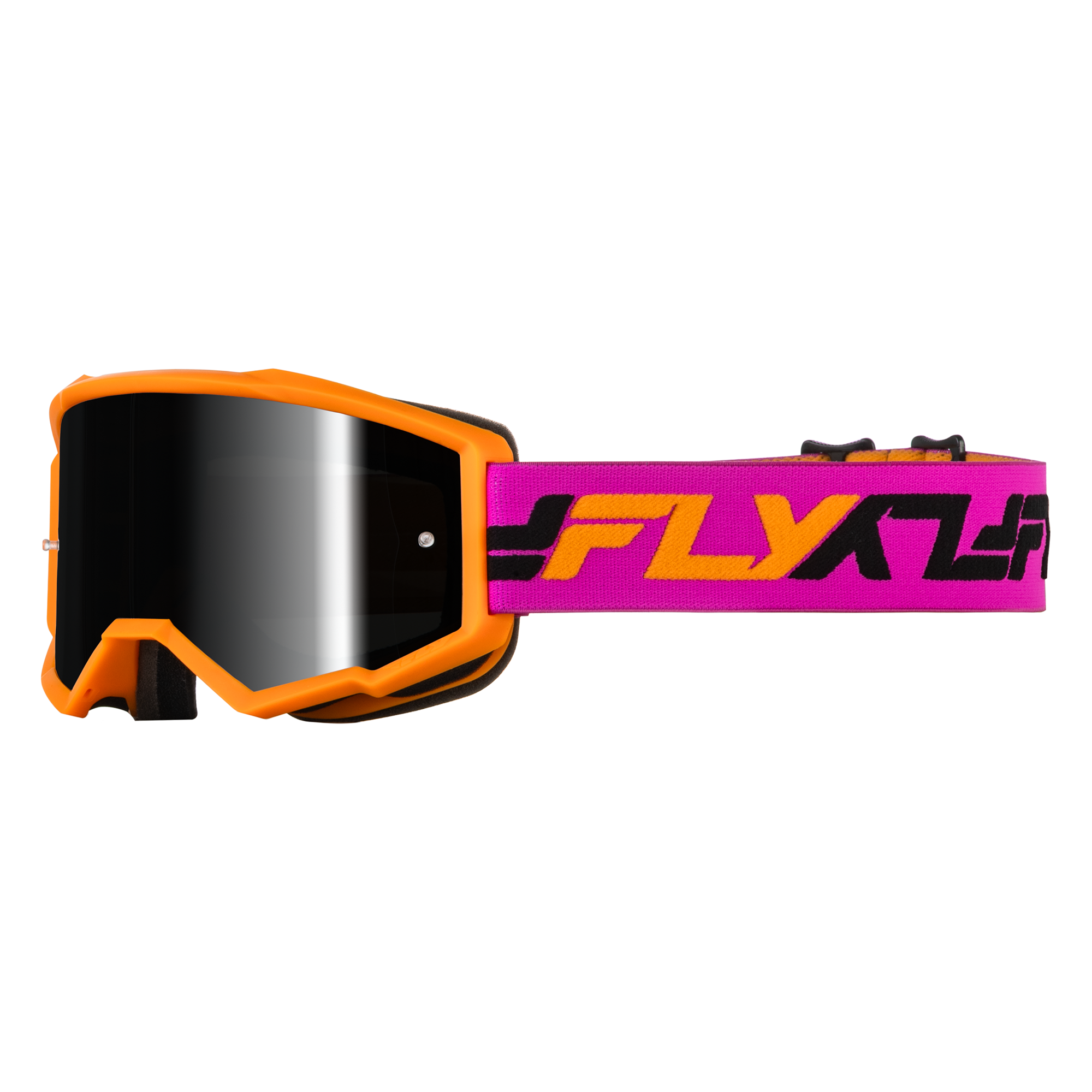 Fly Racing Zone Goggle (Orange/Pink), with Black Mirror/Smoke Lens 600381ORG